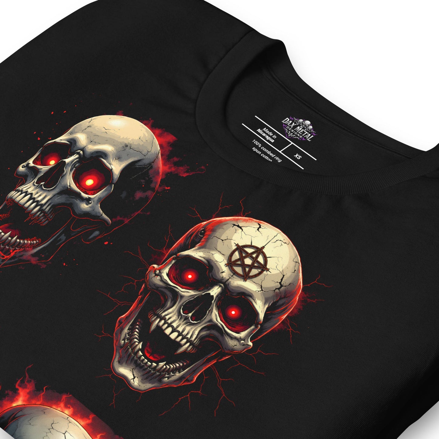 4 Skulls - T-Shirt - Dax Metal Designs