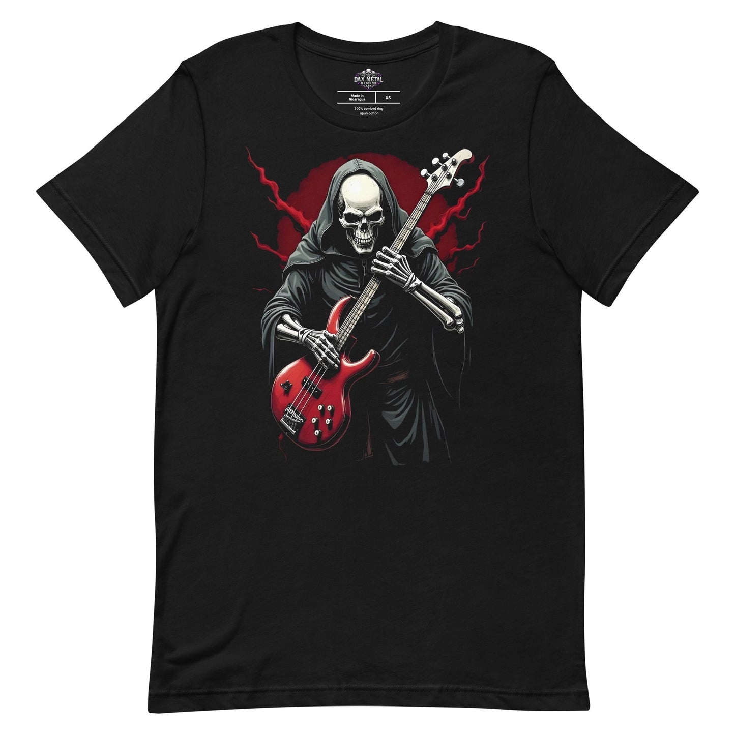 Bassist der Dunkelheit -T-Shirt Heavy Metal T-Shirt Bassisten-T-Shirt von Dax Metal Designs – Bella+Canvas