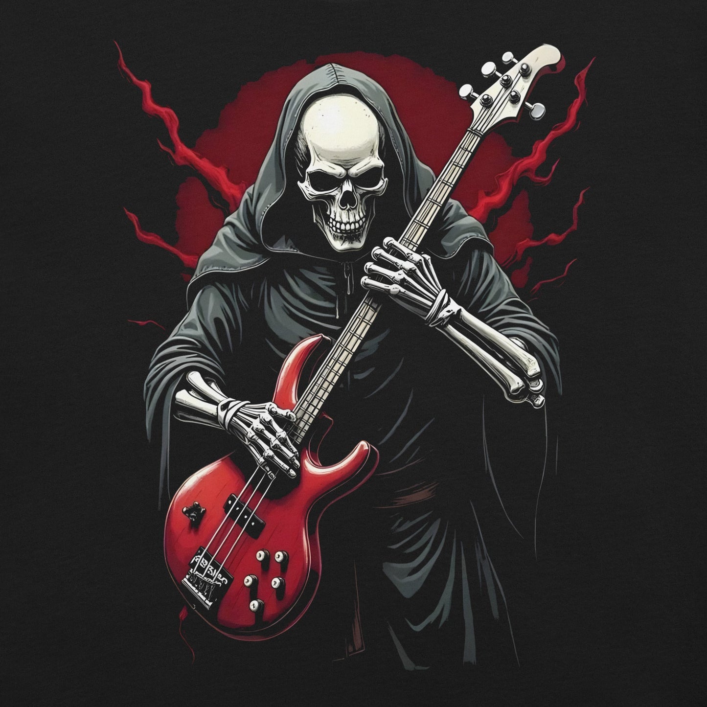 Bassist der Dunkelheit -T-Shirt Heavy Metal T-Shirt Bassisten-T-Shirt von Dax Metal Designs – Bella+Canvas