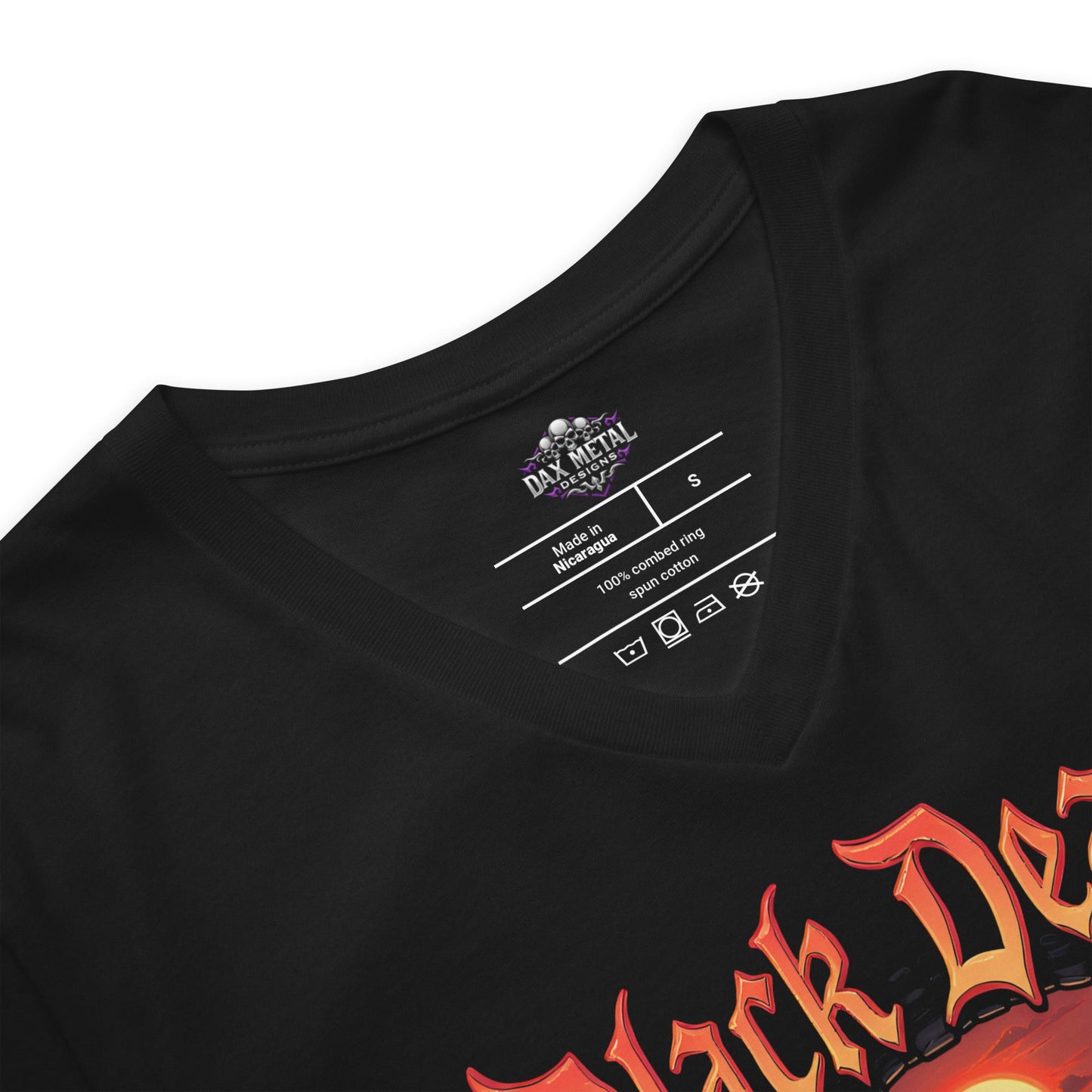 Black Death - European Tour – Premium Damen-T-Shirt mit V-Ausschnitt Metal T-Shirt von Dax Metal Designs – Bella+Canvas