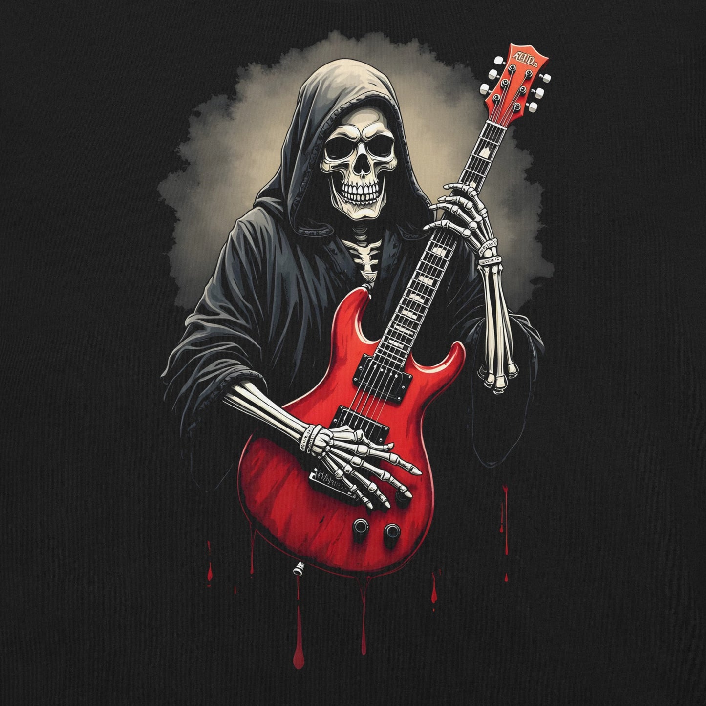 Gitarrist der Dunkelheit -T-Shirt Heavy Metal T-Shirt Gitarren-T-Shirt von Dax Metal Designs – Bella+Canvas