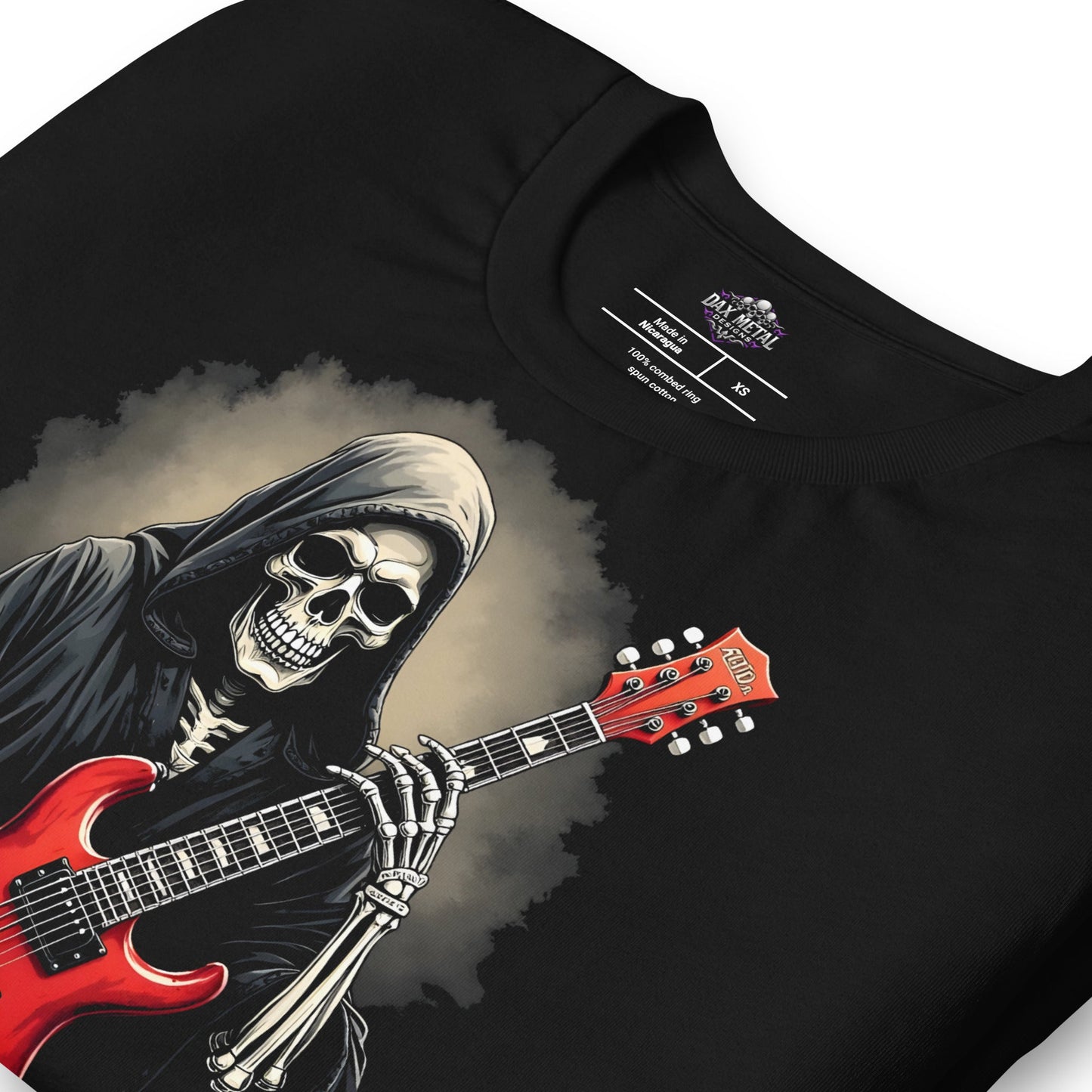 Gitarrist der Dunkelheit -T-Shirt Heavy Metal T-Shirt Gitarren-T-Shirt von Dax Metal Designs – Bella+Canvas