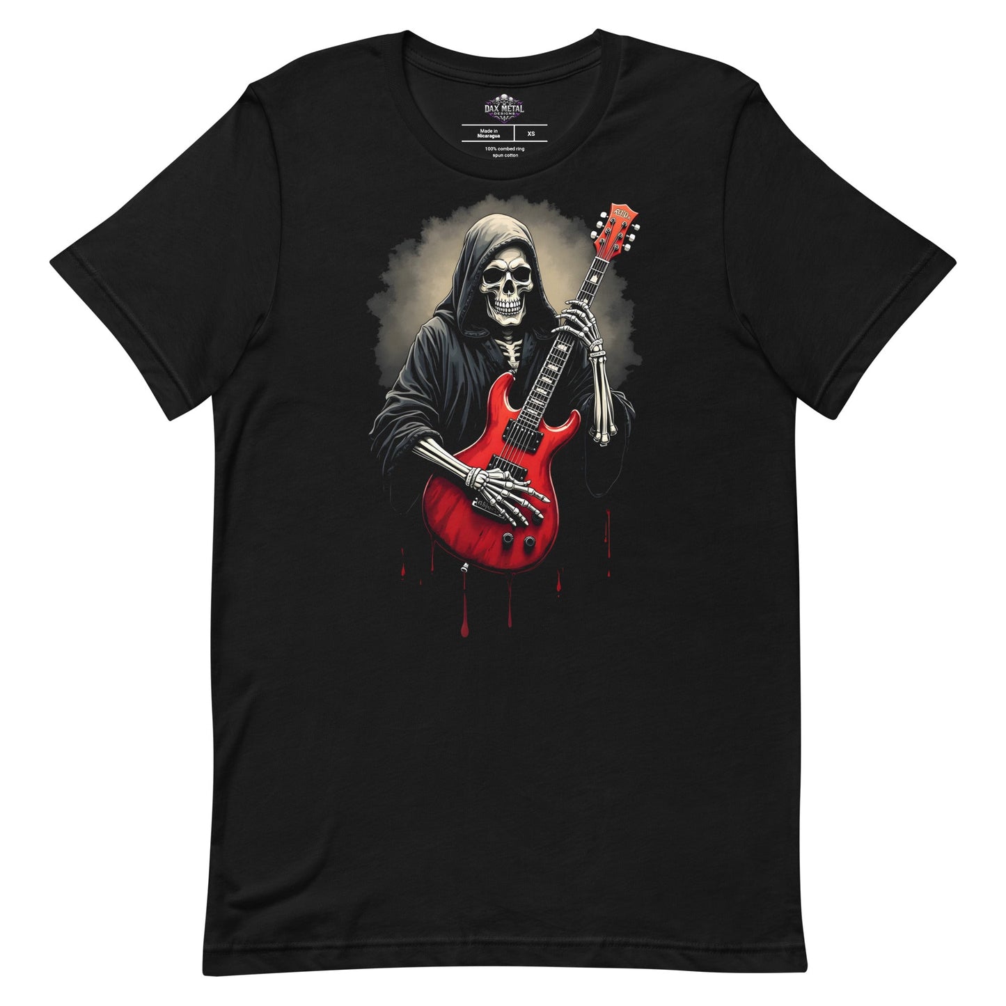 Gitarrist der Dunkelheit -T-Shirt Heavy Metal T-Shirt Gitarren-T-Shirt von Dax Metal Designs – Bella+Canvas