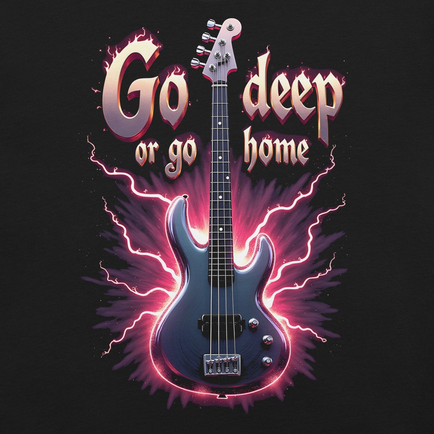 Go deep or go home -T-Shirt Heavy Metal T-Shirt von Dax Metal Designs – Bella+Canvas