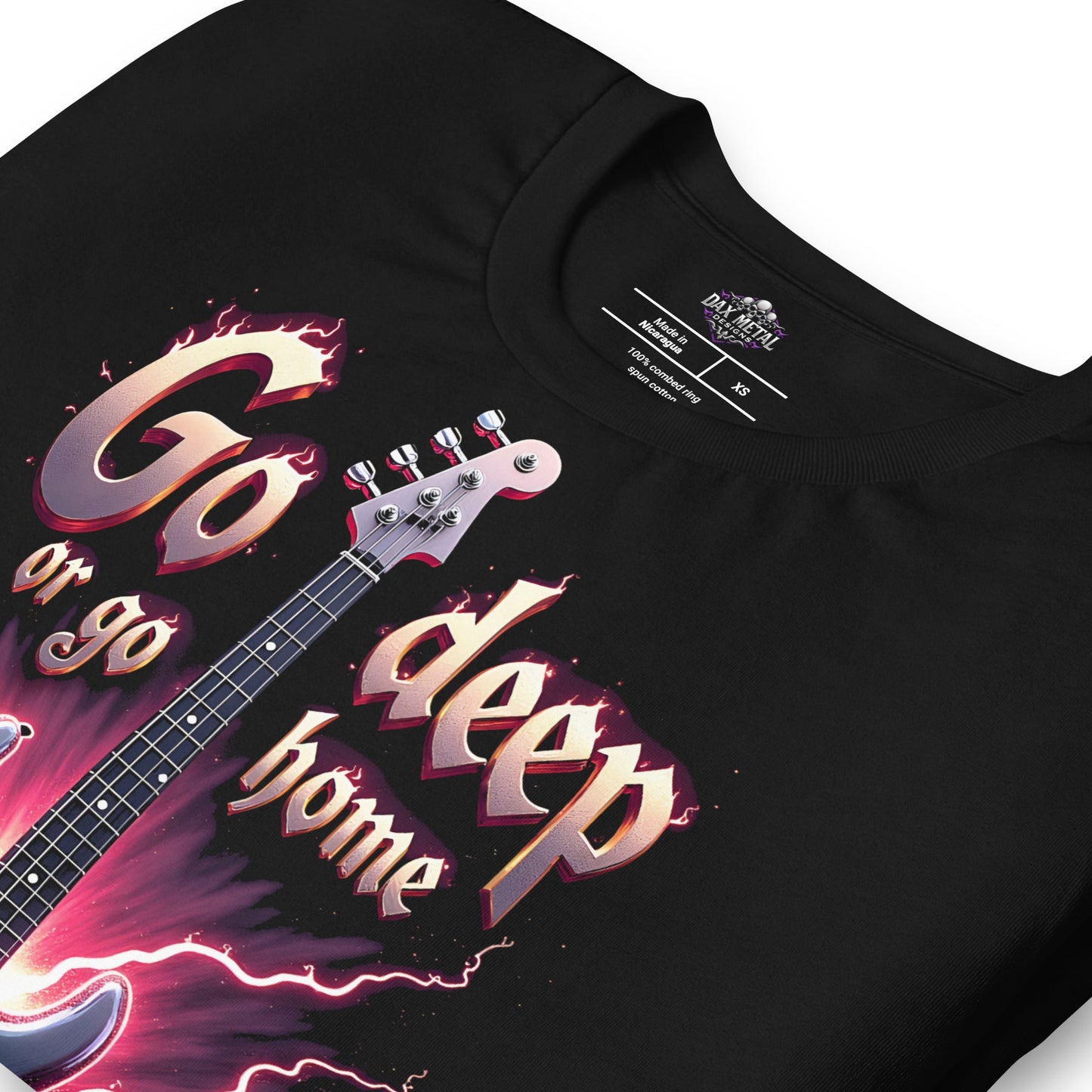 Go deep or go home -T-Shirt Heavy Metal T-Shirt von Dax Metal Designs – Bella+Canvas