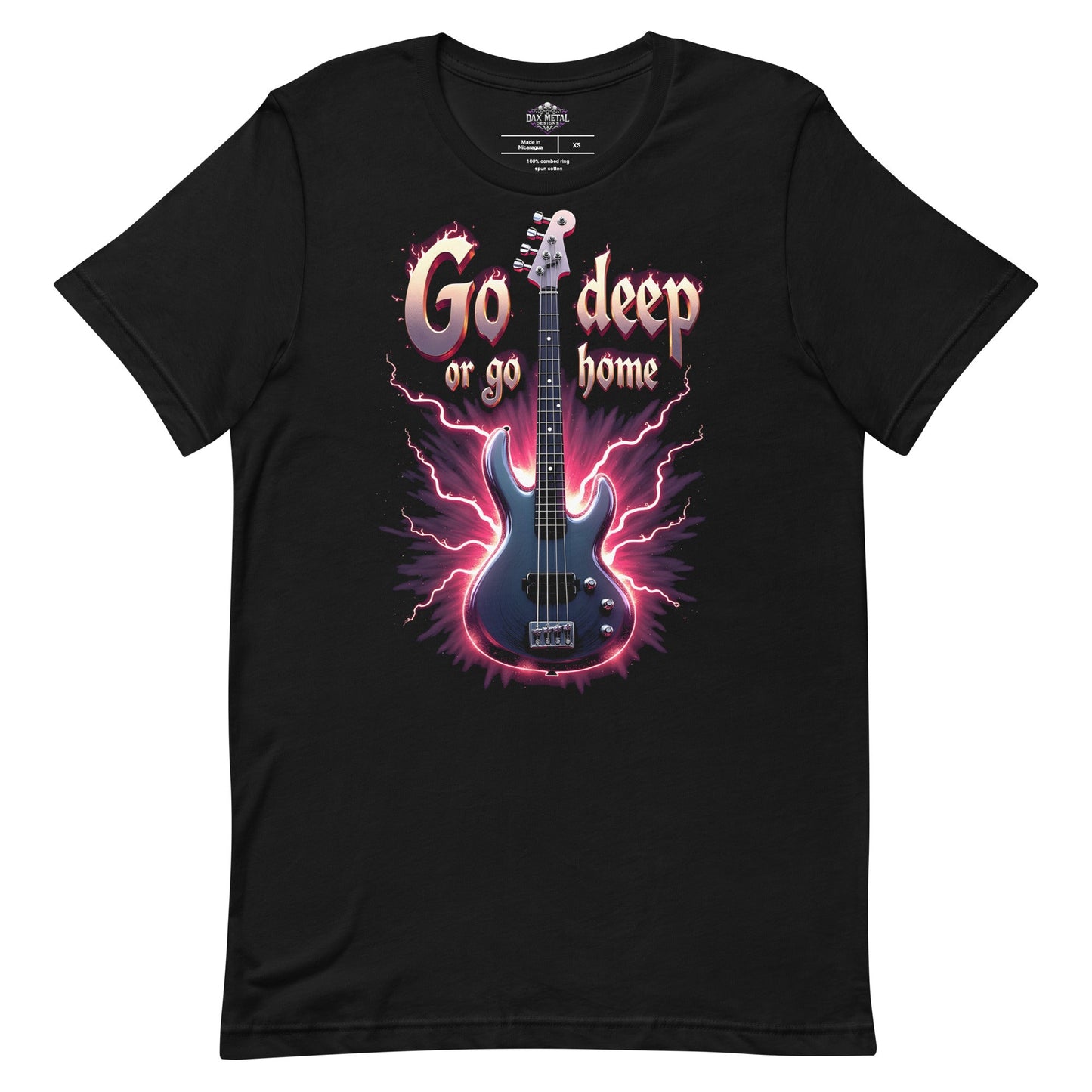 Go deep or go home -T-Shirt Heavy Metal T-Shirt von Dax Metal Designs – Bella+Canvas