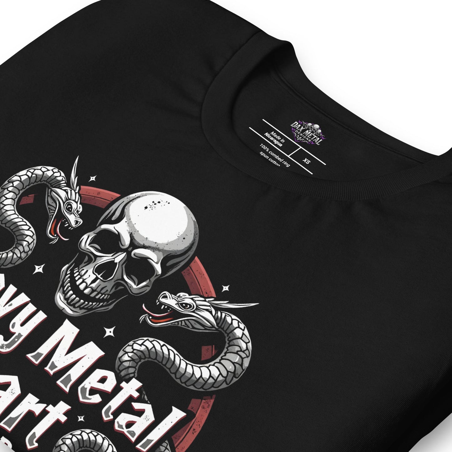 Heavy Metal Heart, Full time Dad - T-Shirt - Dax Metal Designs