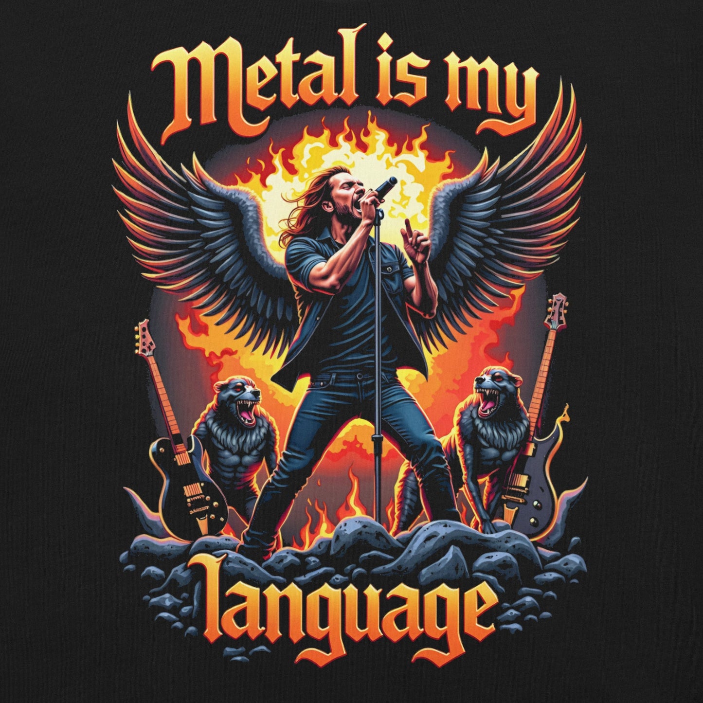Metal is my Language - T-Shirt - Dax Metal Designs