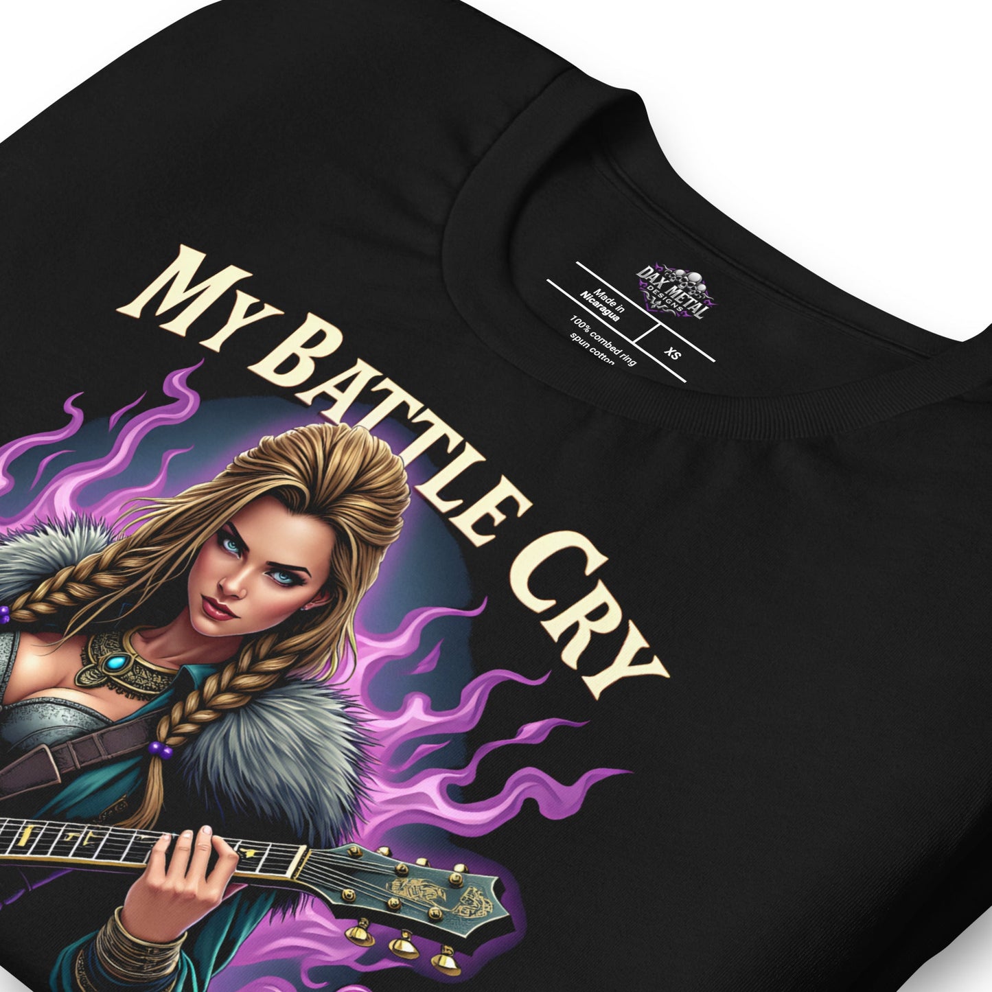 My Battle Cry echoes in Drop D - T-Shirt - Dax Metal Designs