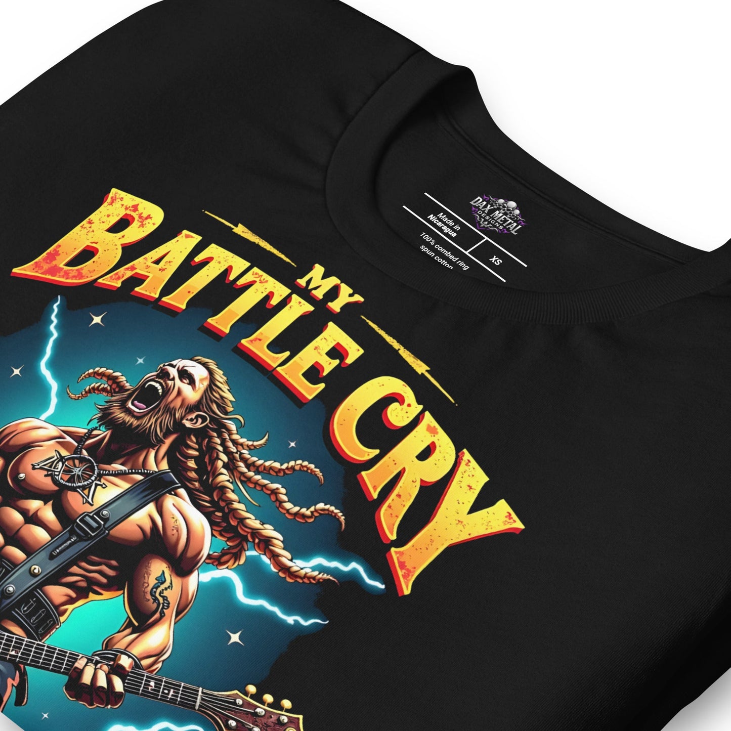 My Battle Cry is in Drop D - T-Shirt - Dax Metal Designs