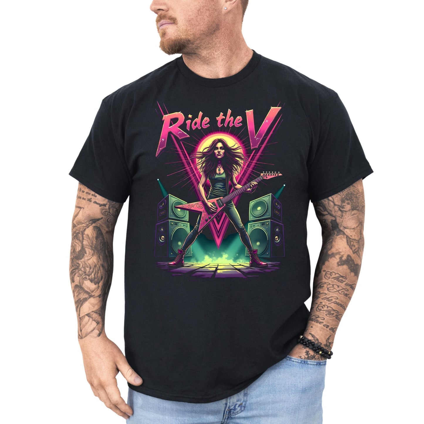 Ride the V 2 -Heavy Metal T-Shirt von Dax Metal Designs – Bella+Canvas