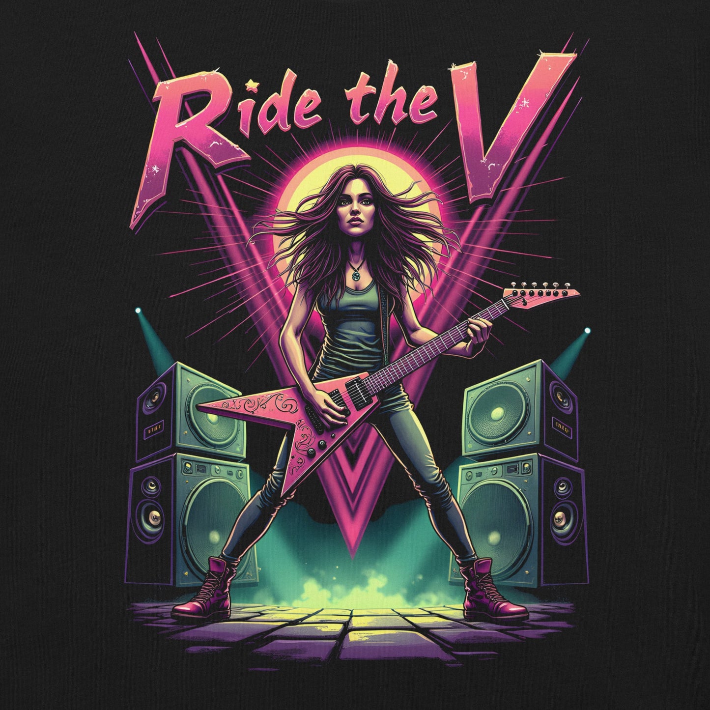 Ride the V 2 -Heavy Metal T-Shirt von Dax Metal Designs – Bella+Canvas