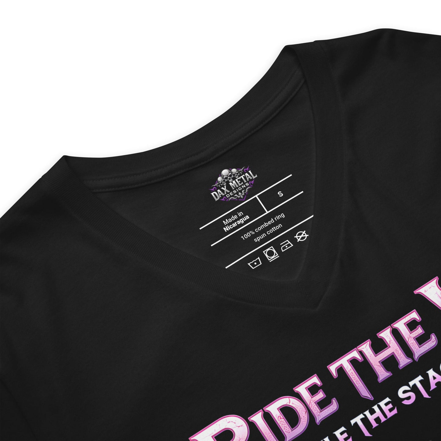 Ride the V – Premium Damen-T-Shirt mit V-Ausschnitt Metal T-Shirt von Dax Metal Designs – Bella+Canvas