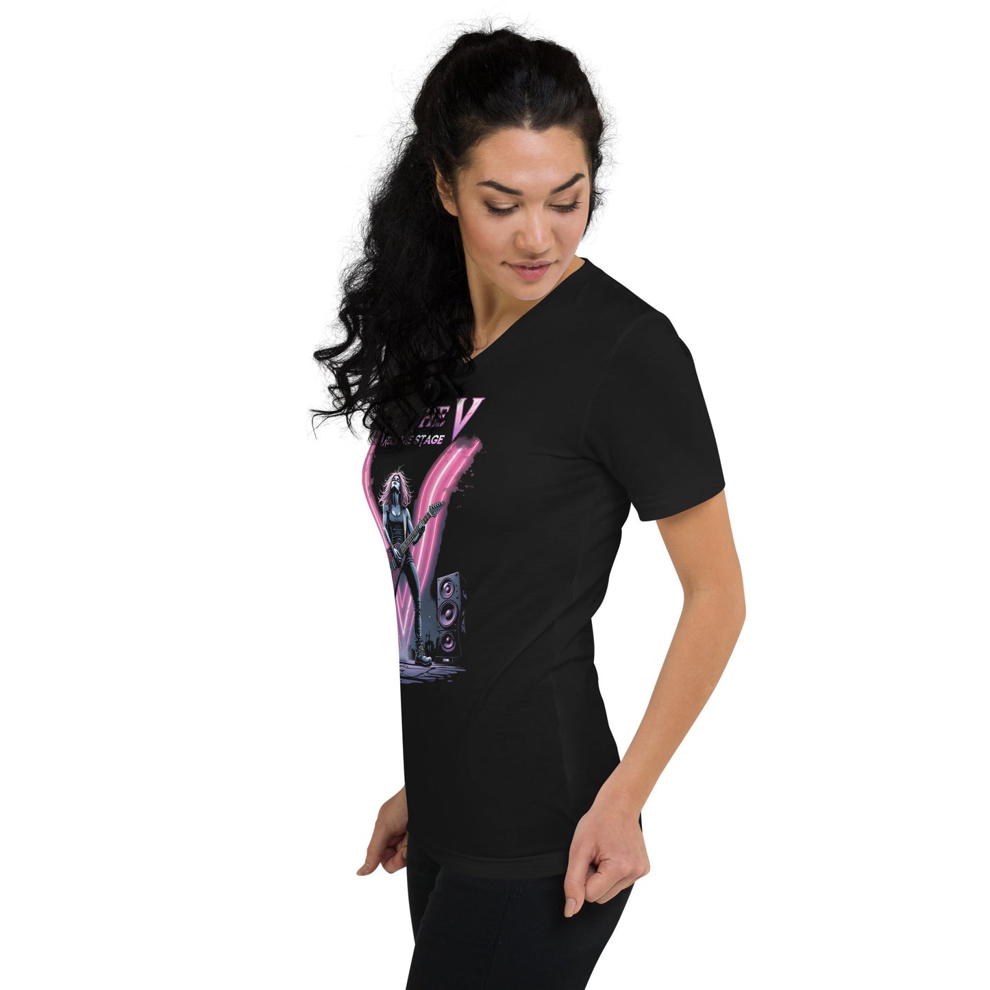 Ride the V – Premium Damen-T-Shirt mit V-Ausschnitt Metal T-Shirt von Dax Metal Designs – Bella+Canvas
