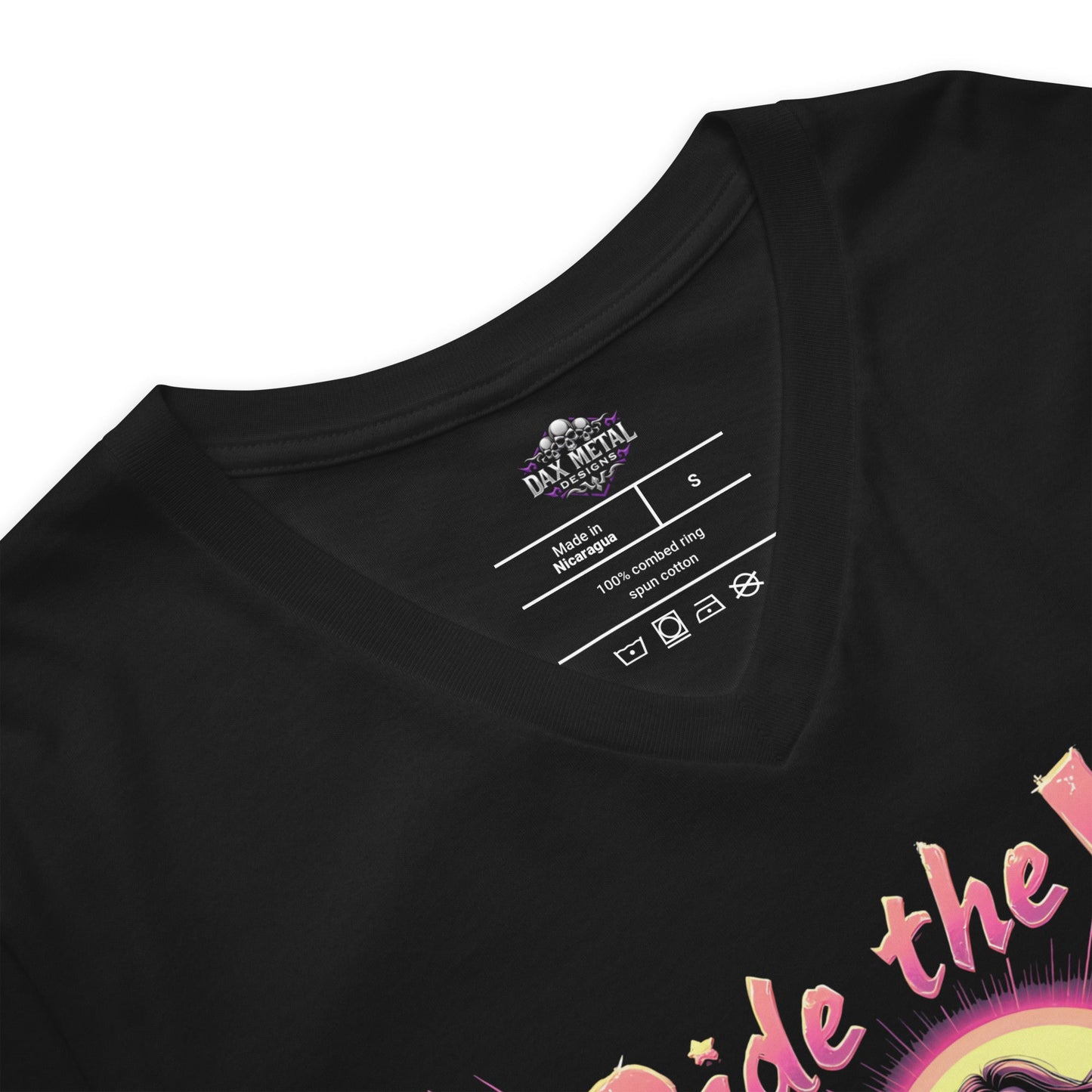 Ride the V – Premium Damen-T-Shirt mit V-Ausschnitt Metal T-Shirt von Dax Metal Designs – Bella+Canvas