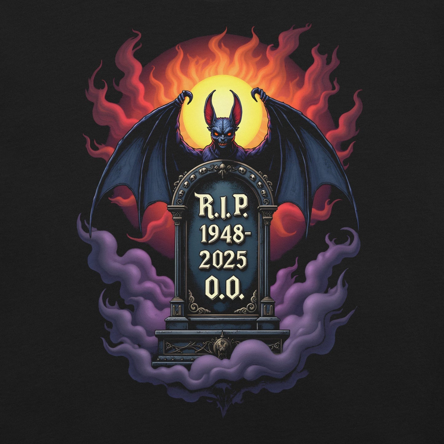 R.I.P. 1948 - 2025 O.O. -T-Shirt Heavy Metal T-Shirt von Dax Metal Designs – Bella+Canvas