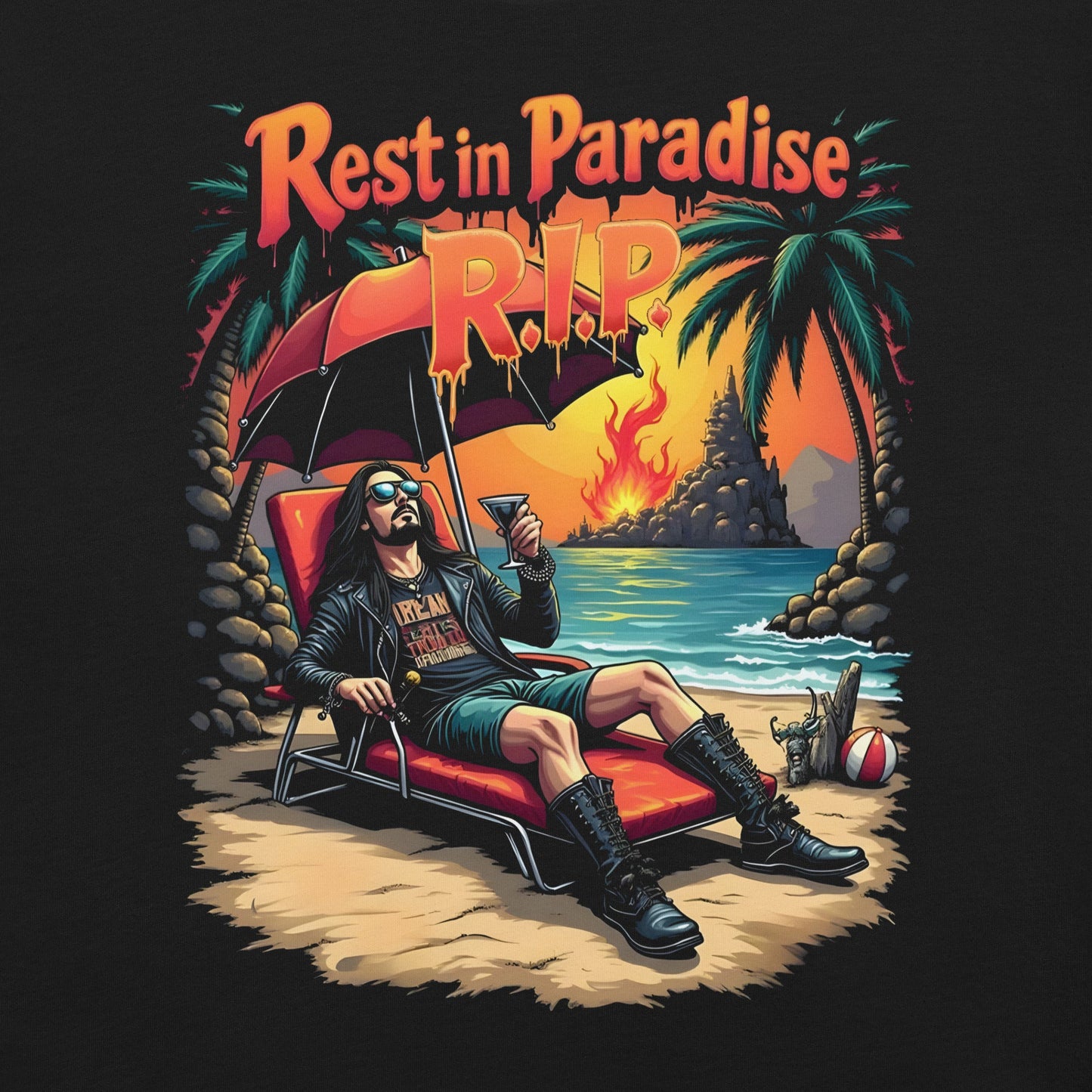 RIP - Rest in Paradise -T-Shirt Heavy Metal T-Shirt von Dax Metal Designs – Bella+Canvas