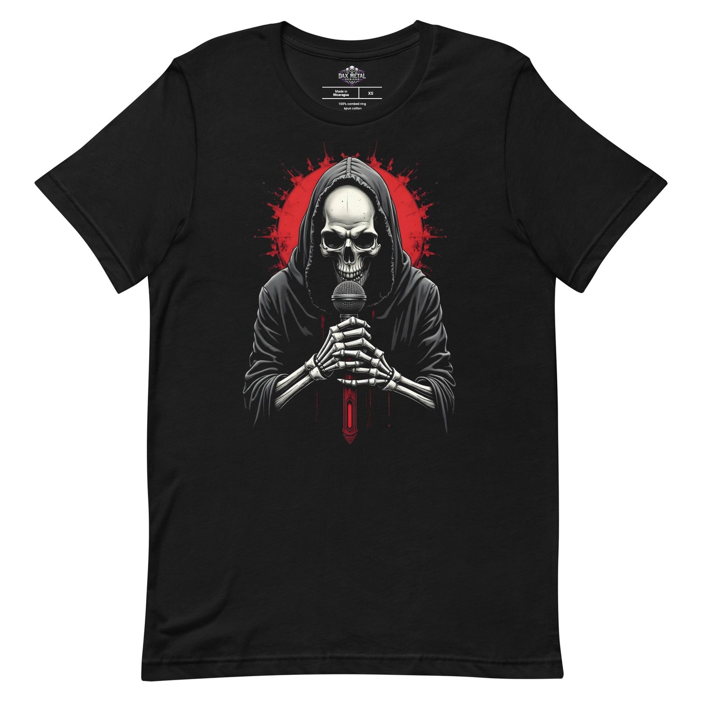 Sänger der Dunkelheit -T-Shirt Heavy Metal T-Shirt Sänger-T-Shirt von Dax Metal Designs – Bella+Canvas
