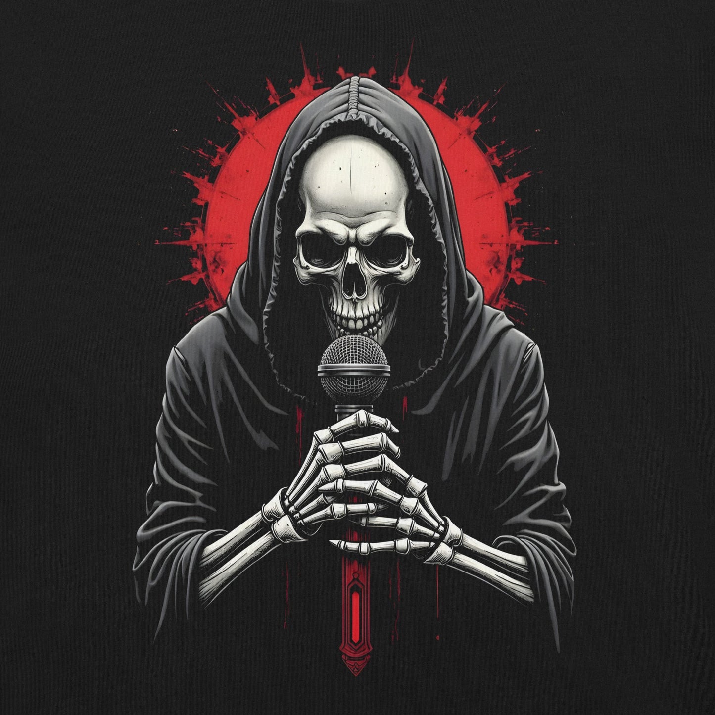 Sänger der Dunkelheit -T-Shirt Heavy Metal T-Shirt Sänger-T-Shirt von Dax Metal Designs – Bella+Canvas