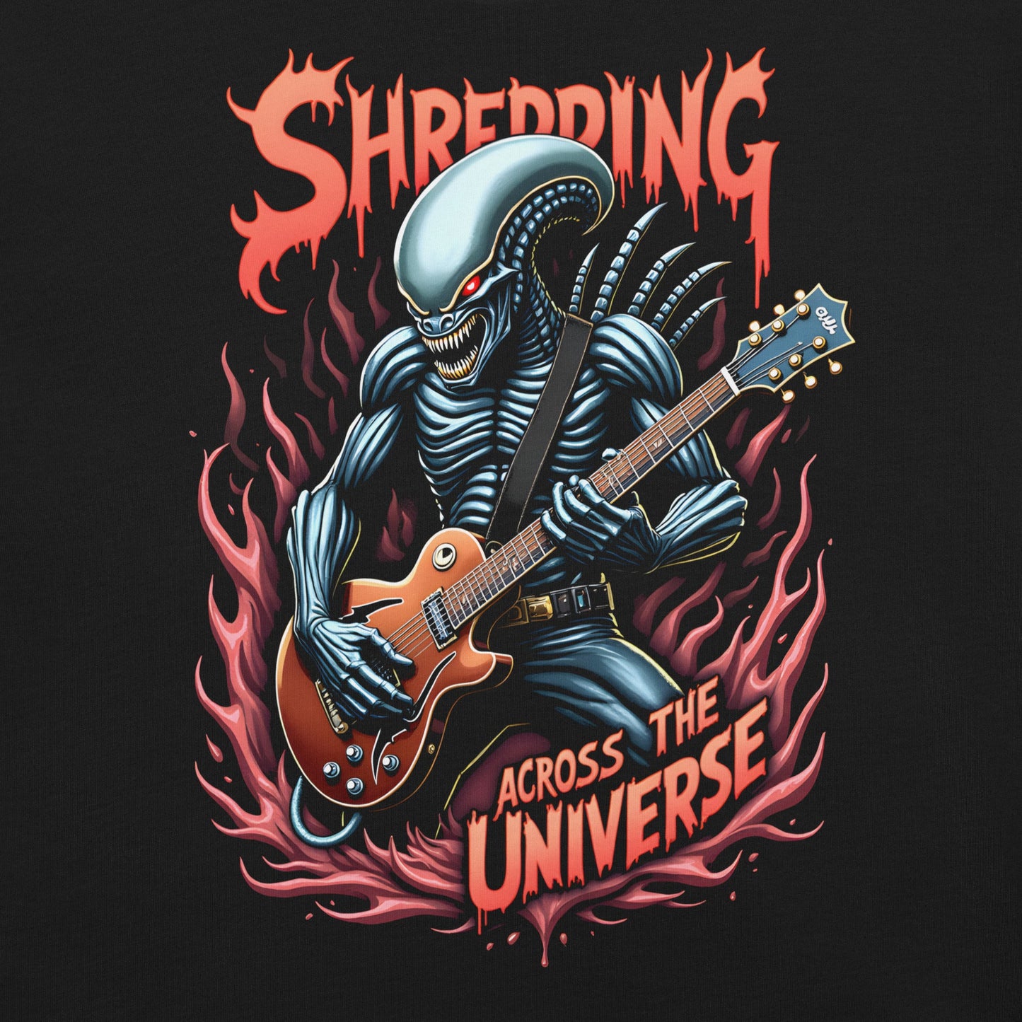 Shredding across the Universe - T-Shirt - Dax Metal Designs