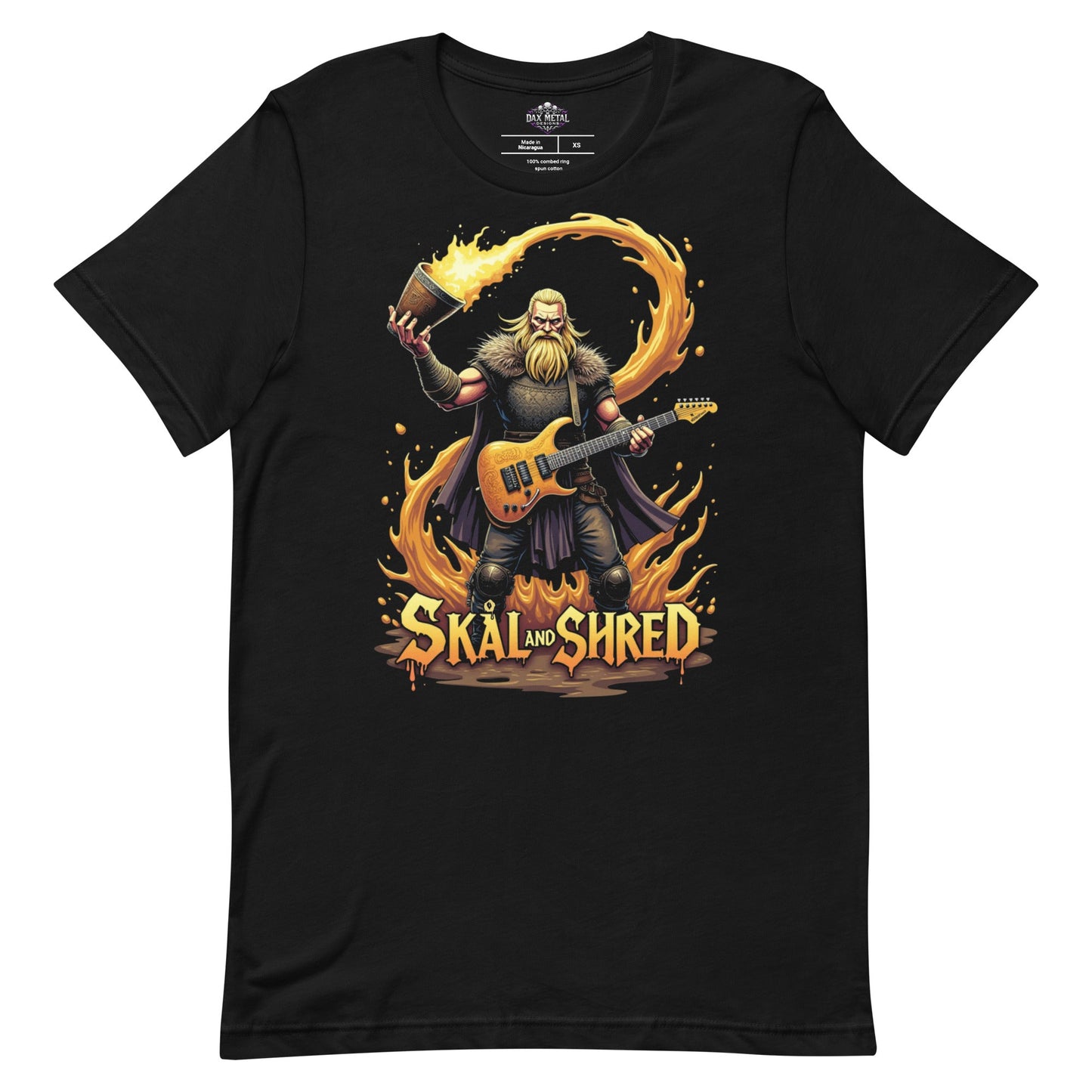 Skål and Shred 1 - Heavy Metal T-Shirt von Dax Metal Designs – Bella+Canvas