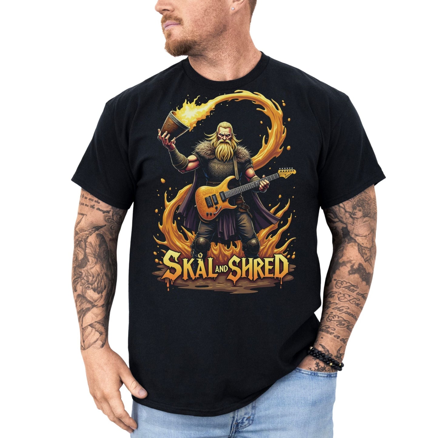 Skål and Shred 1 - Heavy Metal T-Shirt von Dax Metal Designs – Bella+Canvas