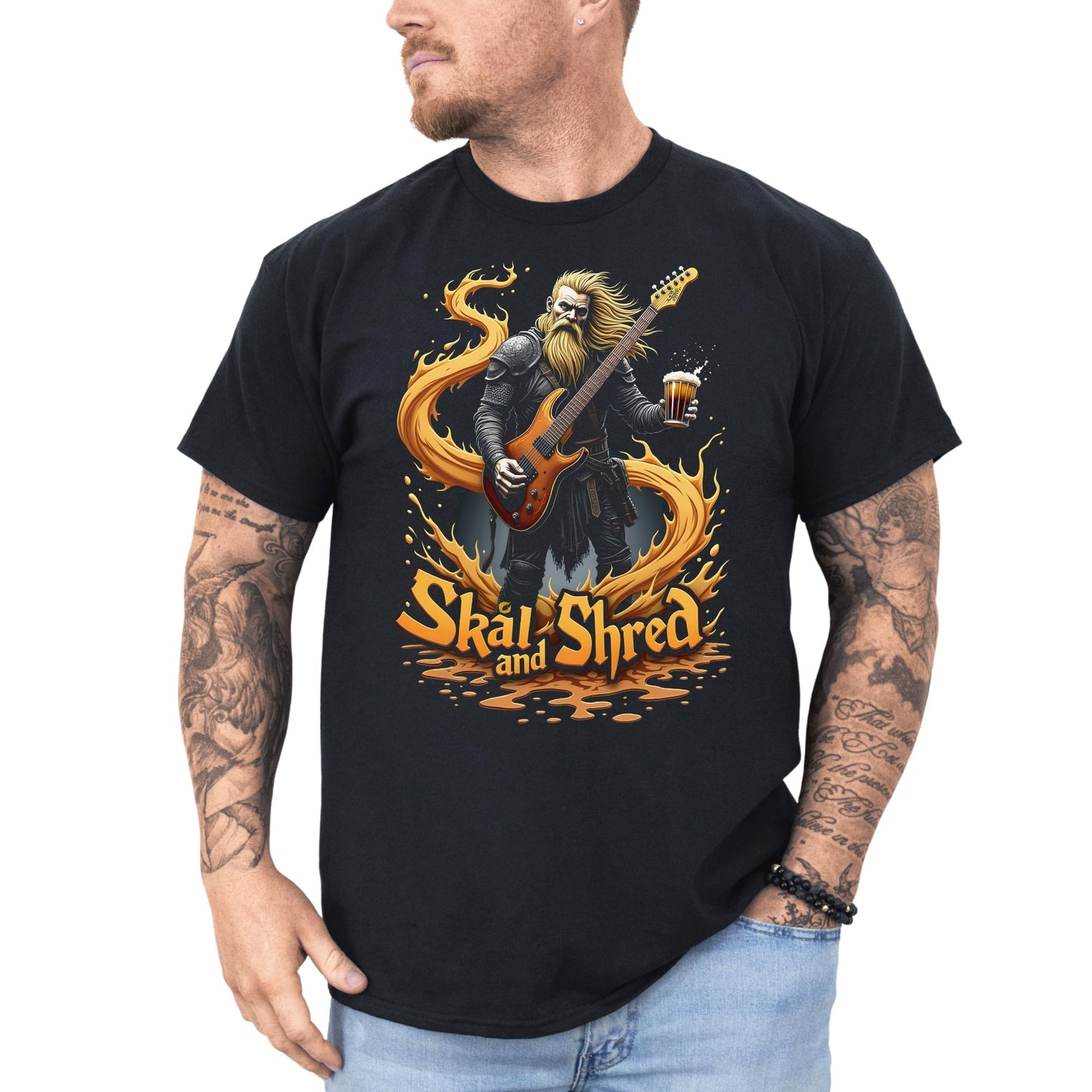 Skål and Shred 2 - Heavy Metal T-Shirt von Dax Metal Designs – Bella+Canvas