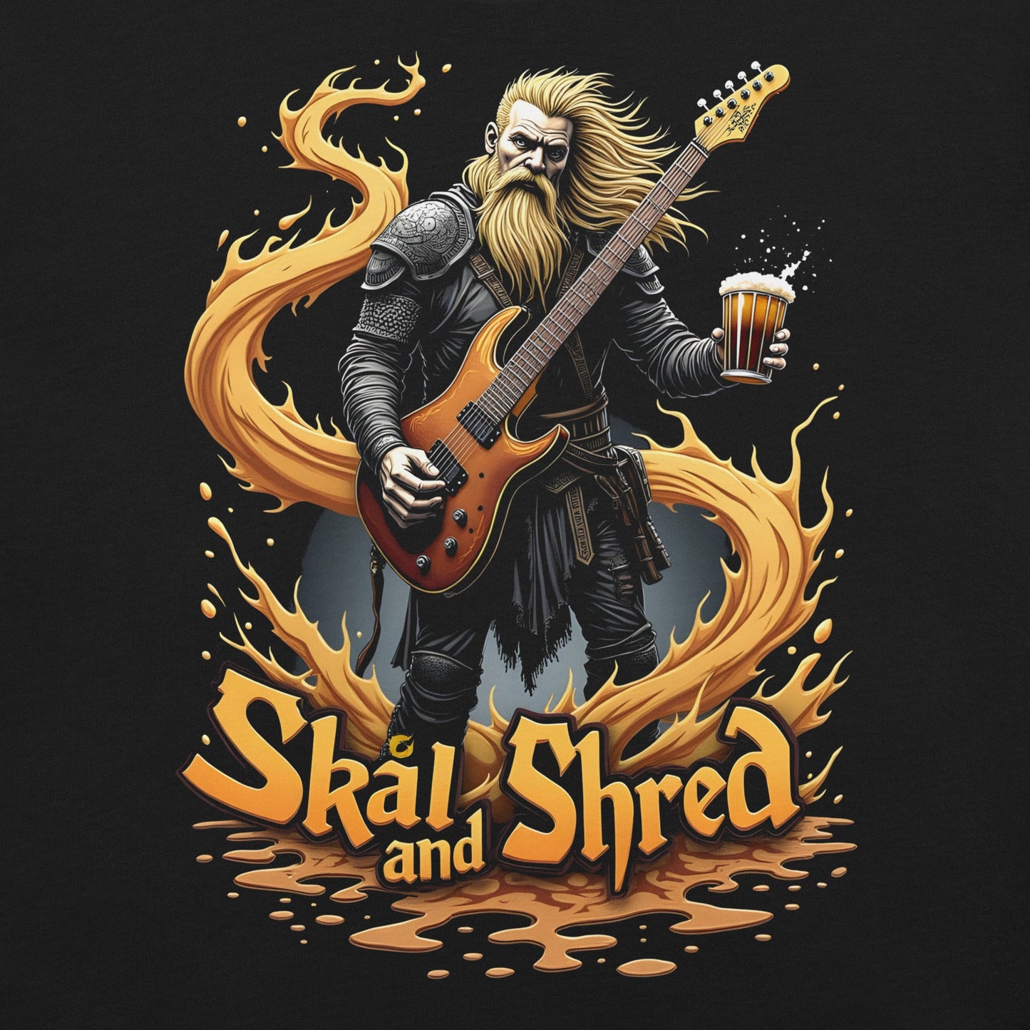 Skål and Shred 2 - Heavy Metal T-Shirt von Dax Metal Designs – Bella+Canvas