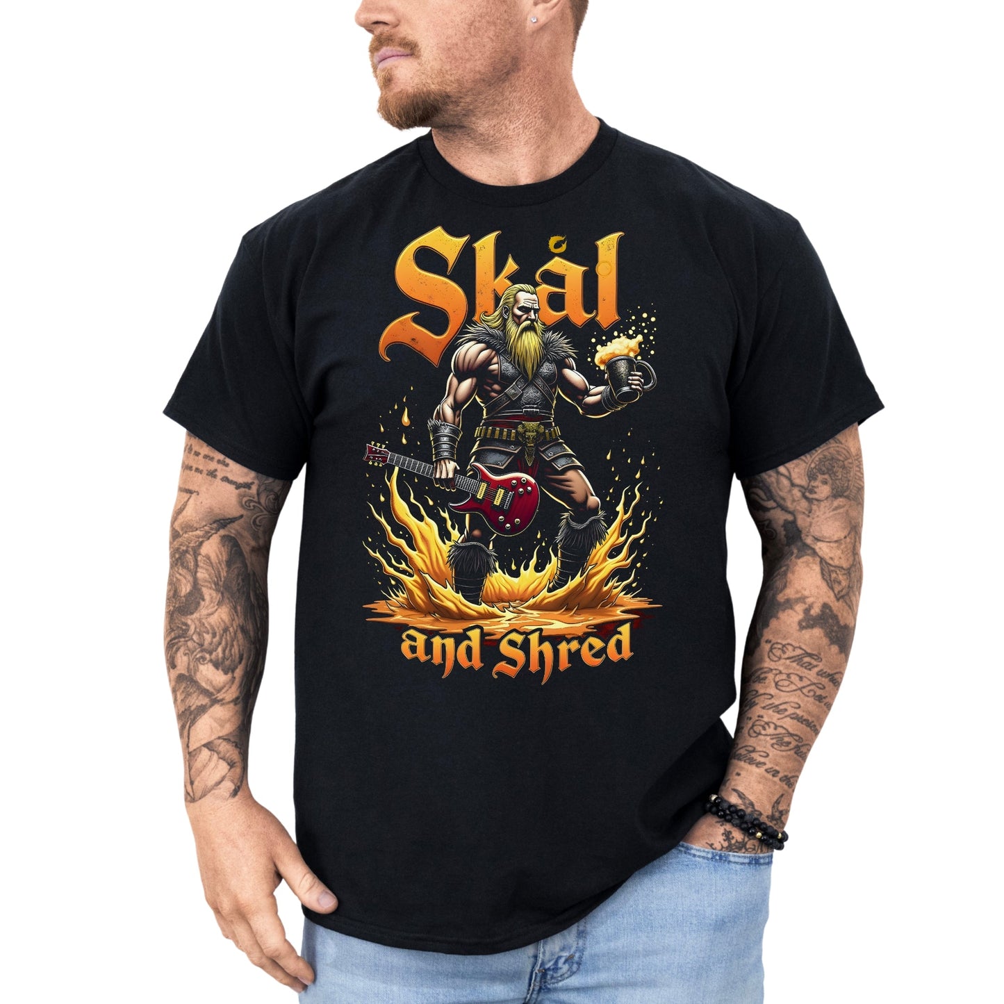 Skål and Shred 3 - Heavy Metal T-Shirt von Dax Metal Designs – Bella+Canvas