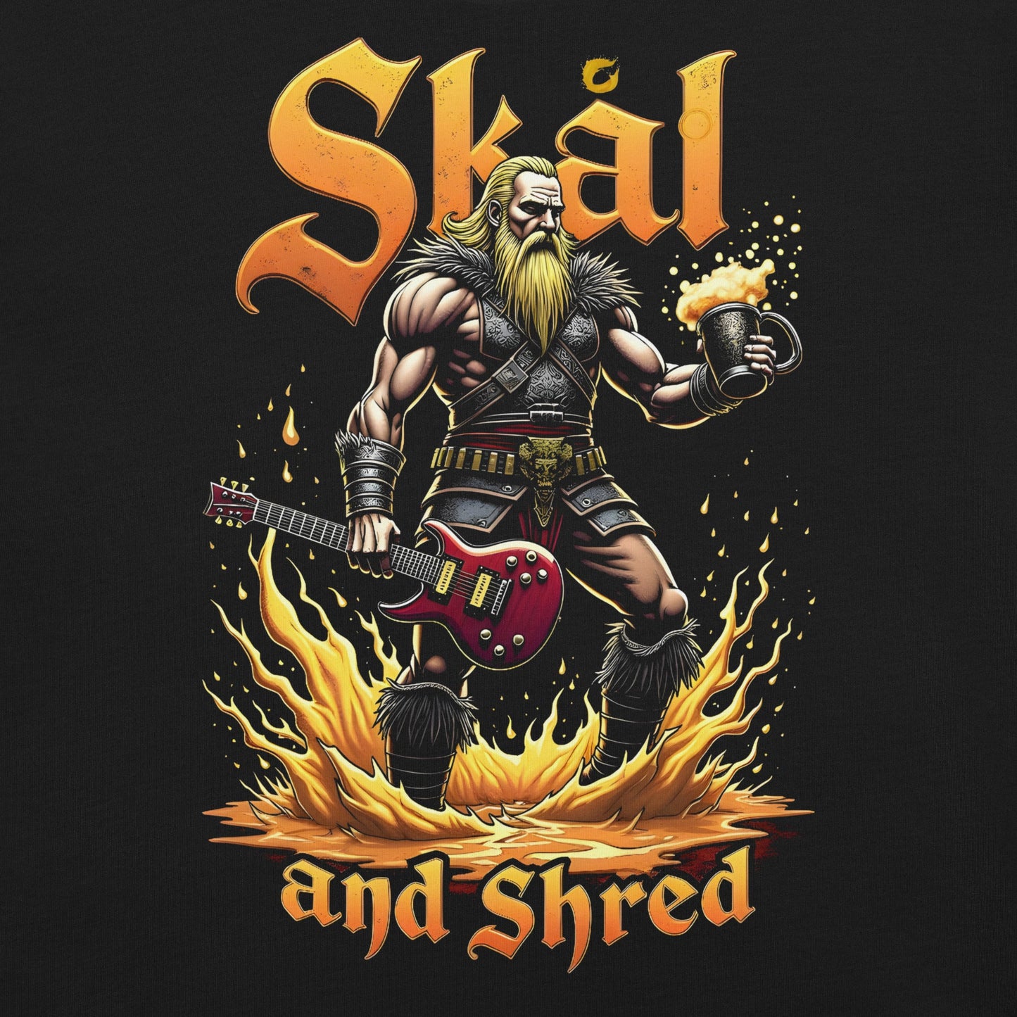 Skål and Shred 3 - Heavy Metal T-Shirt von Dax Metal Designs – Bella+Canvas
