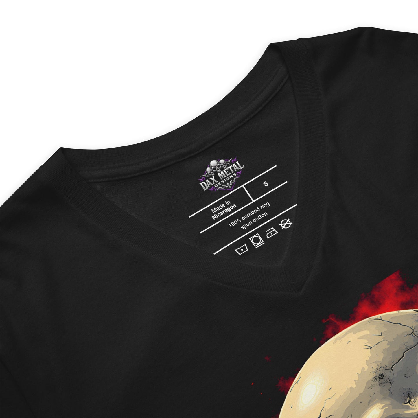 Skull 1 - T-Shirt mit V - Ausschnitt - Dax Metal Designs