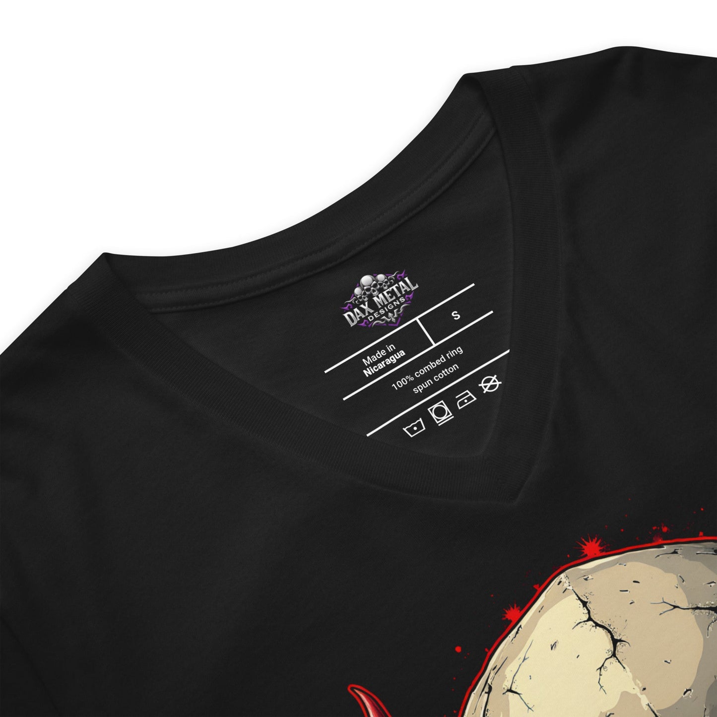 Skull 3 - T-Shirt mit V - Ausschnitt - Dax Metal Designs