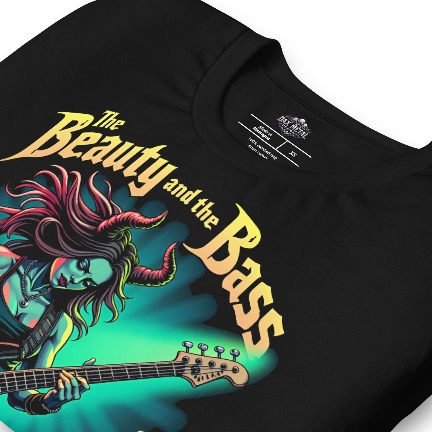The Beauty and the Bass - T-Shirt - Dax Metal Designs