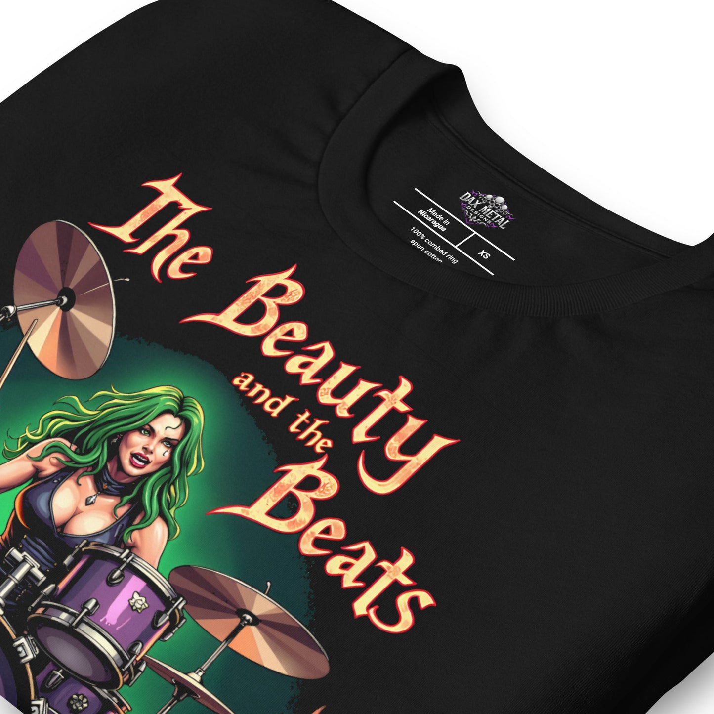 The Beauty and the Beats - T-Shirt - Dax Metal Designs