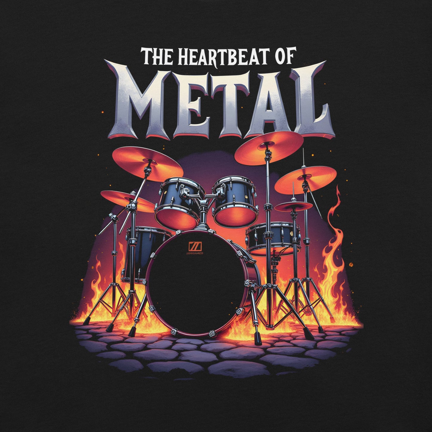 The Heartbeat of Metal -T-Shirt Heavy Metal T-Shirt von Dax Metal Designs – Bella+Canvas