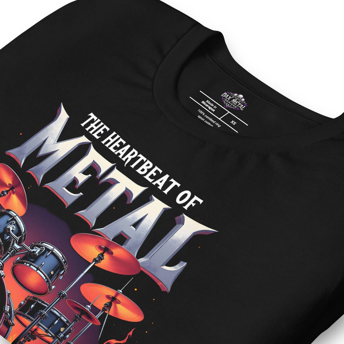 The Heartbeat of Metal -T-Shirt Heavy Metal T-Shirt von Dax Metal Designs – Bella+Canvas