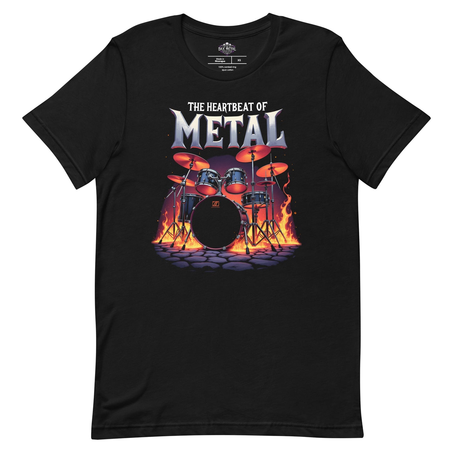 The Heartbeat of Metal -T-Shirt Heavy Metal T-Shirt von Dax Metal Designs – Bella+Canvas