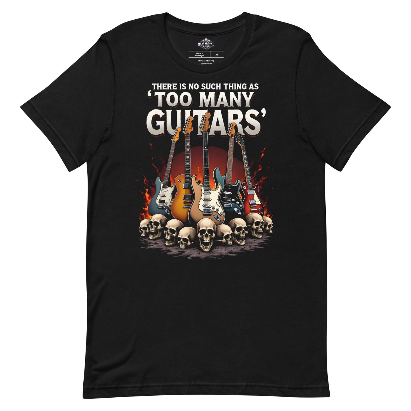 There is no such thing as "Too many Guitars" -Heavy Metal T-Shirt Gitarren-T-Shirt von Dax Metal Designs – Bella+Canvas