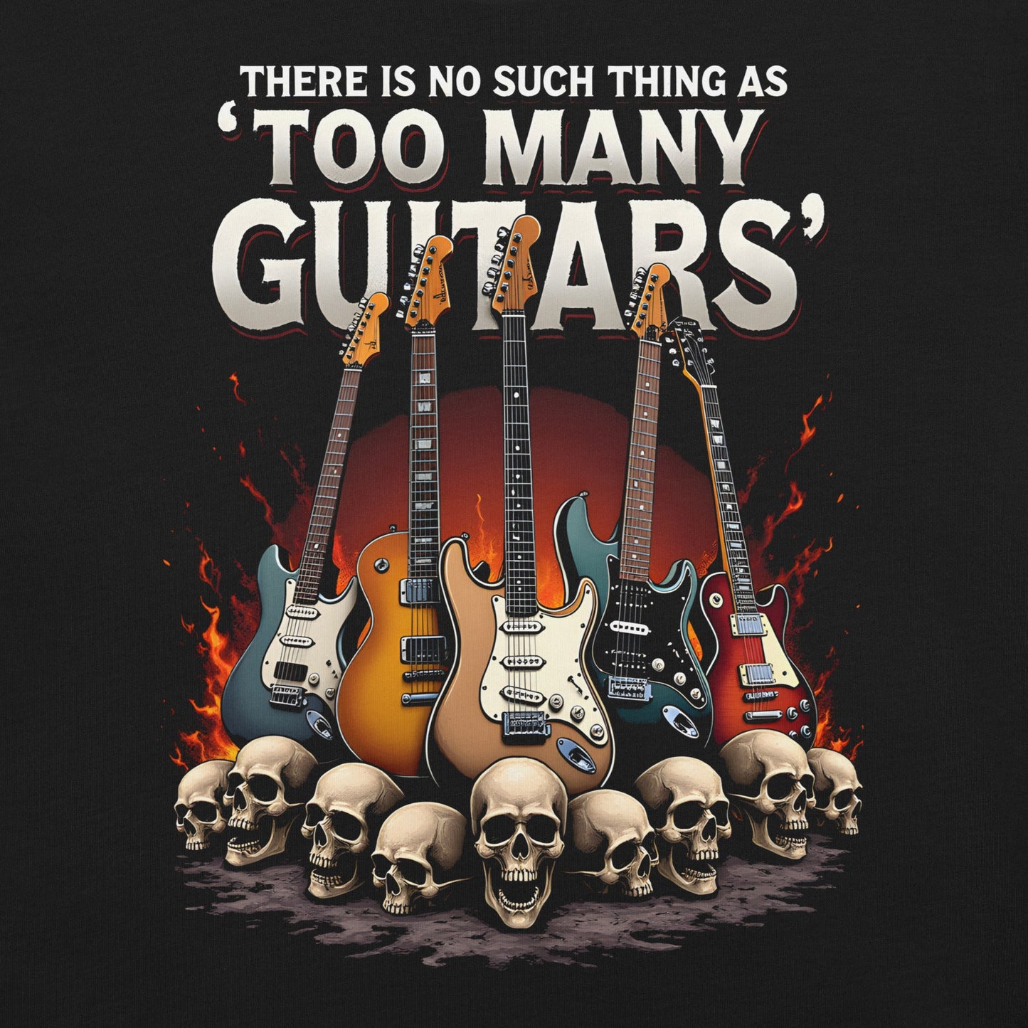 There is no such thing as "Too many Guitars" -Heavy Metal T-Shirt Gitarren-T-Shirt von Dax Metal Designs – Bella+Canvas