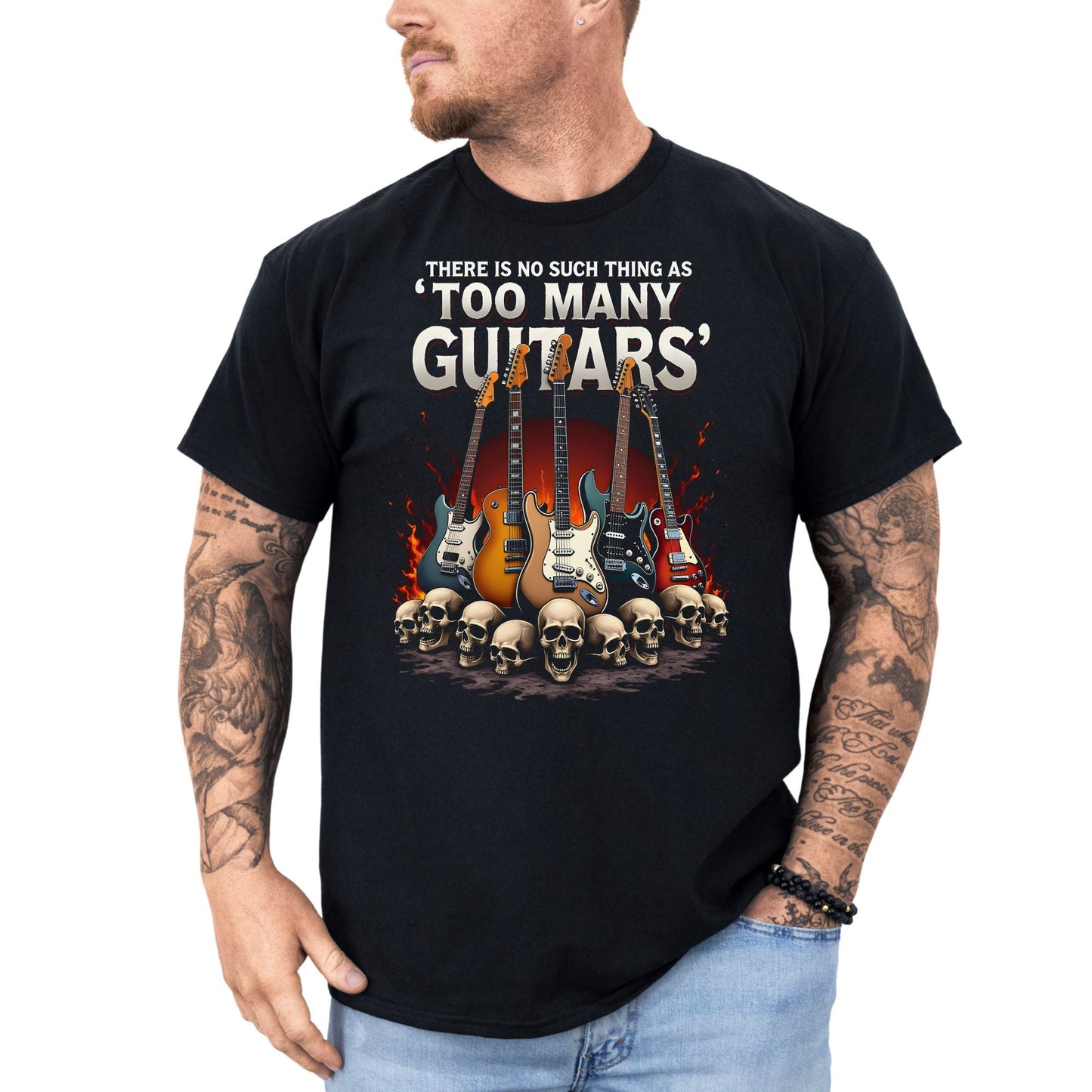 There is no such thing as "Too many Guitars" -Heavy Metal T-Shirt Gitarren-T-Shirt von Dax Metal Designs – Bella+Canvas