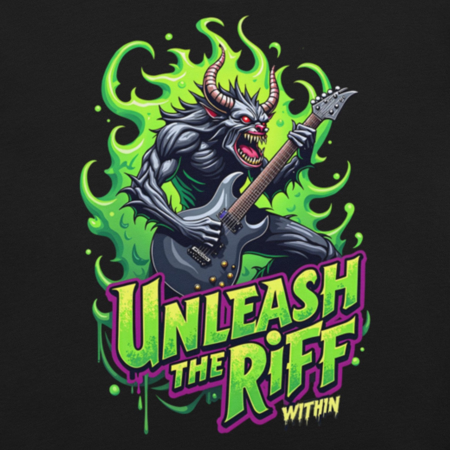 Unleash the Riff within 1 - T-Shirt - Dax Metal Designs