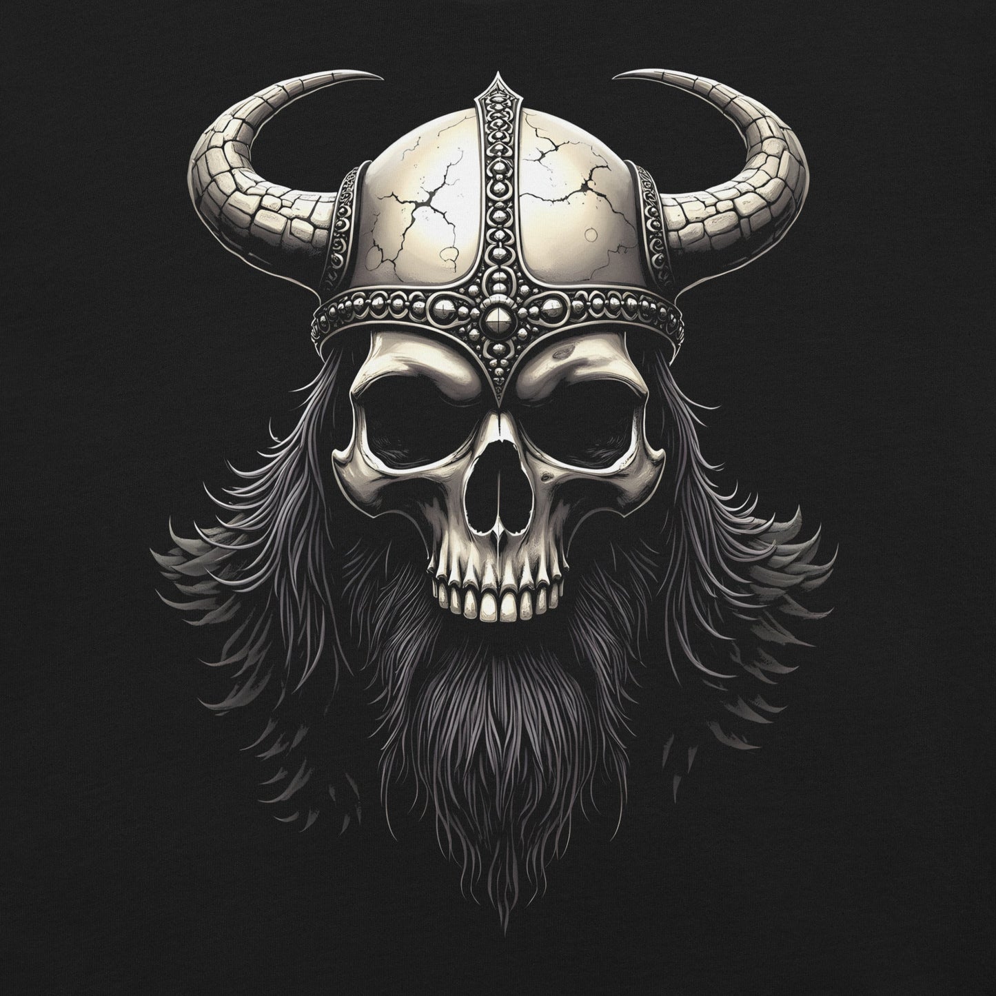 Viking Skull - T-Shirt - Dax Metal Designs