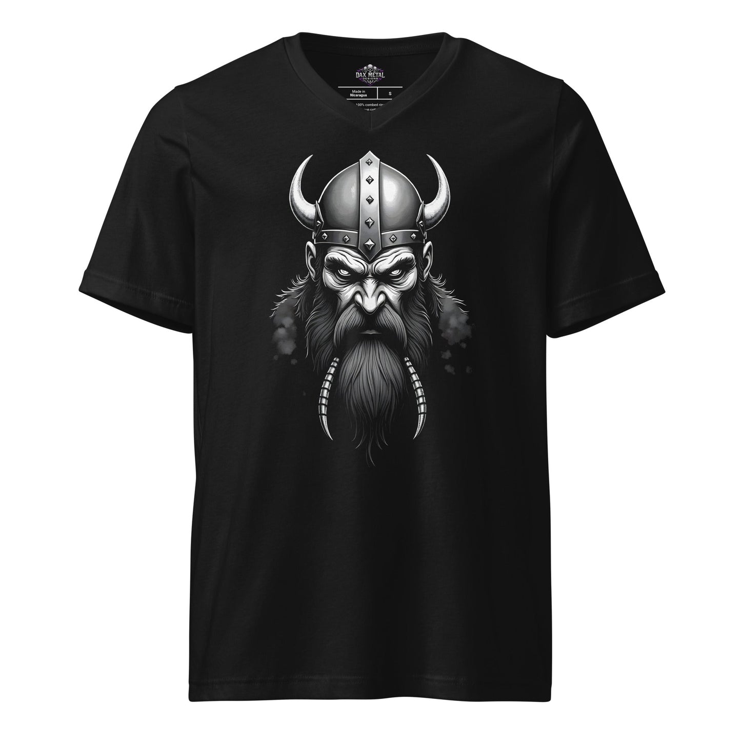 Viking Warrior - T-Shirt mit V - Ausschnitt - Dax Metal Designs