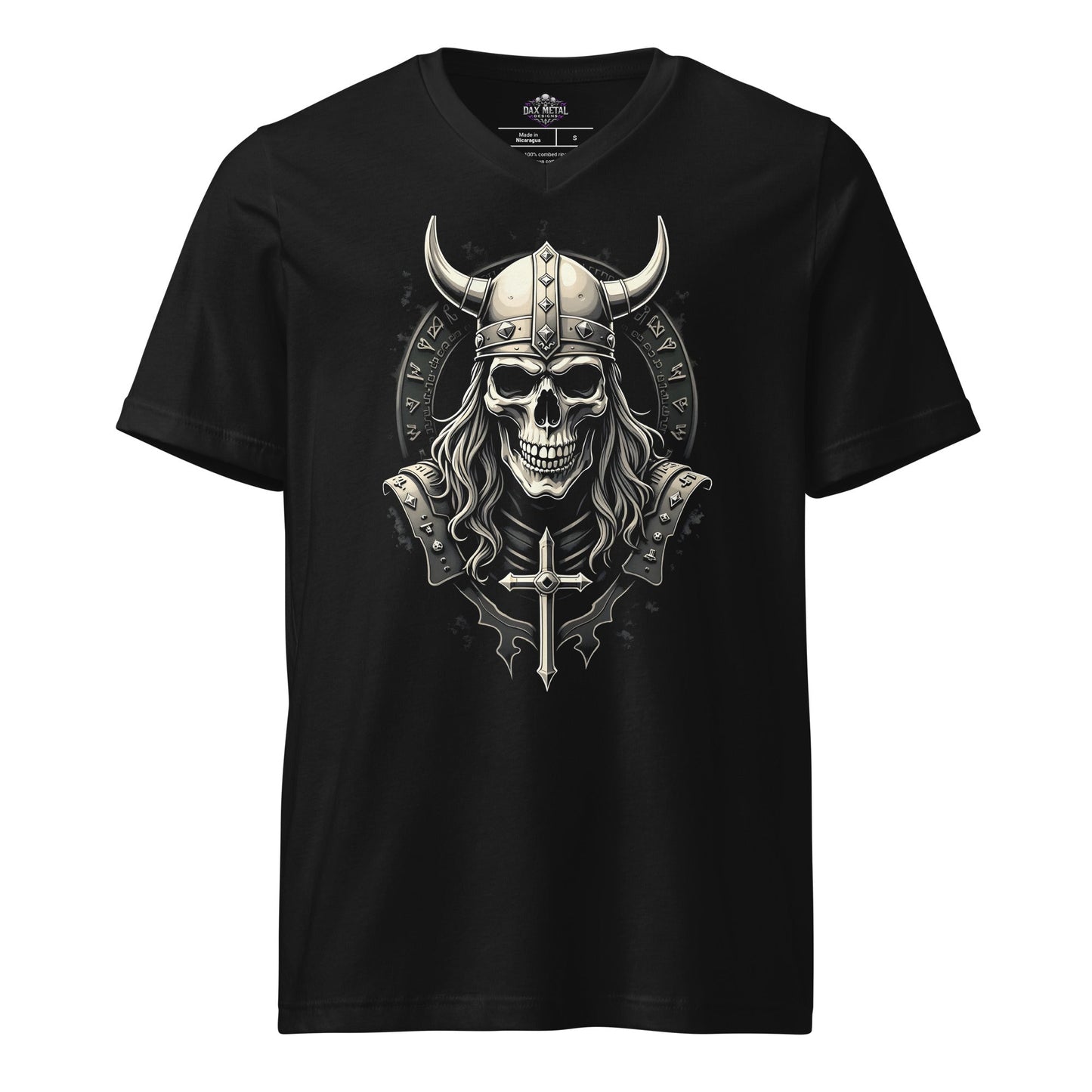Warrior of Death - T-Shirt mit V - Ausschnitt - Dax Metal Designs