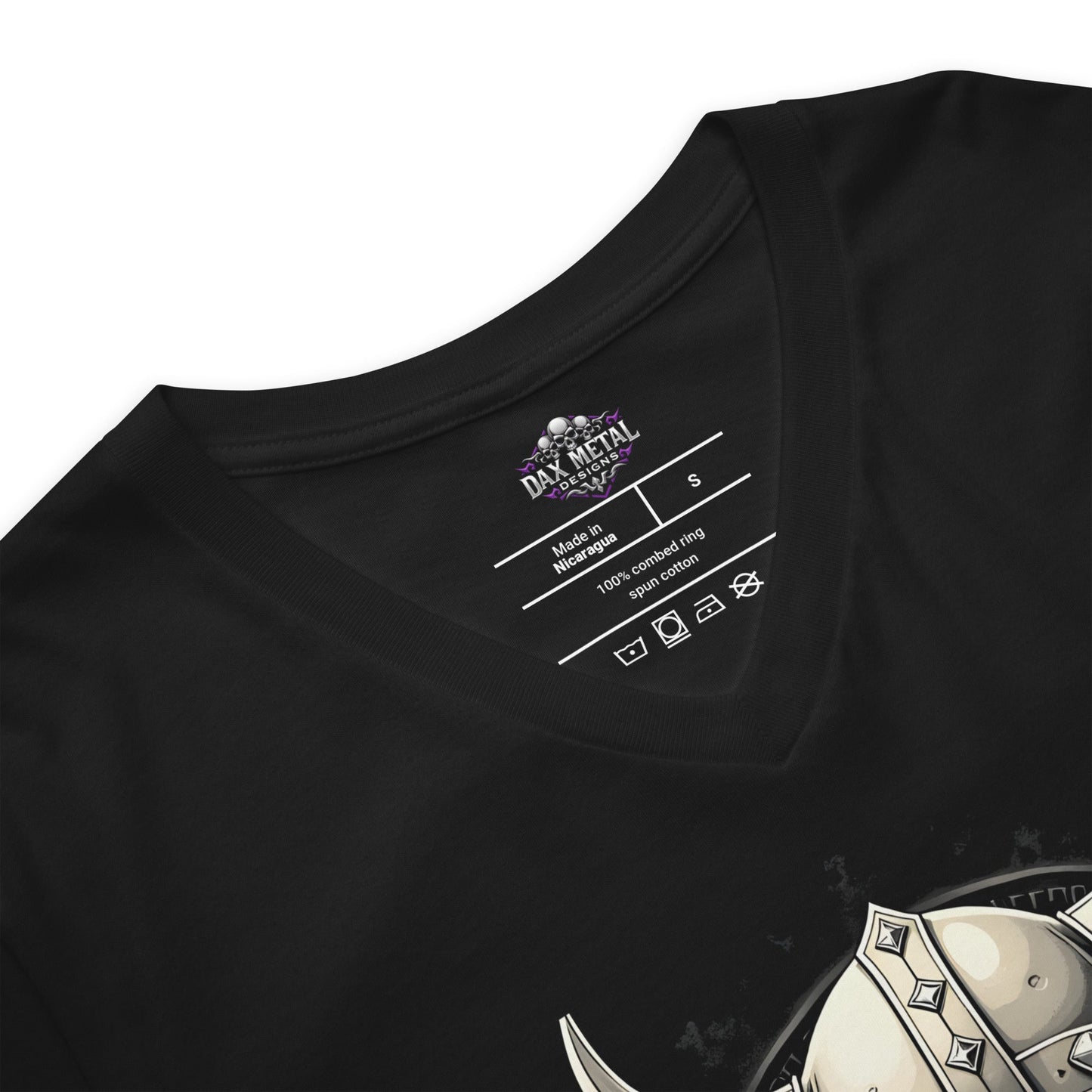 Warrior of Death - T-Shirt mit V - Ausschnitt - Dax Metal Designs