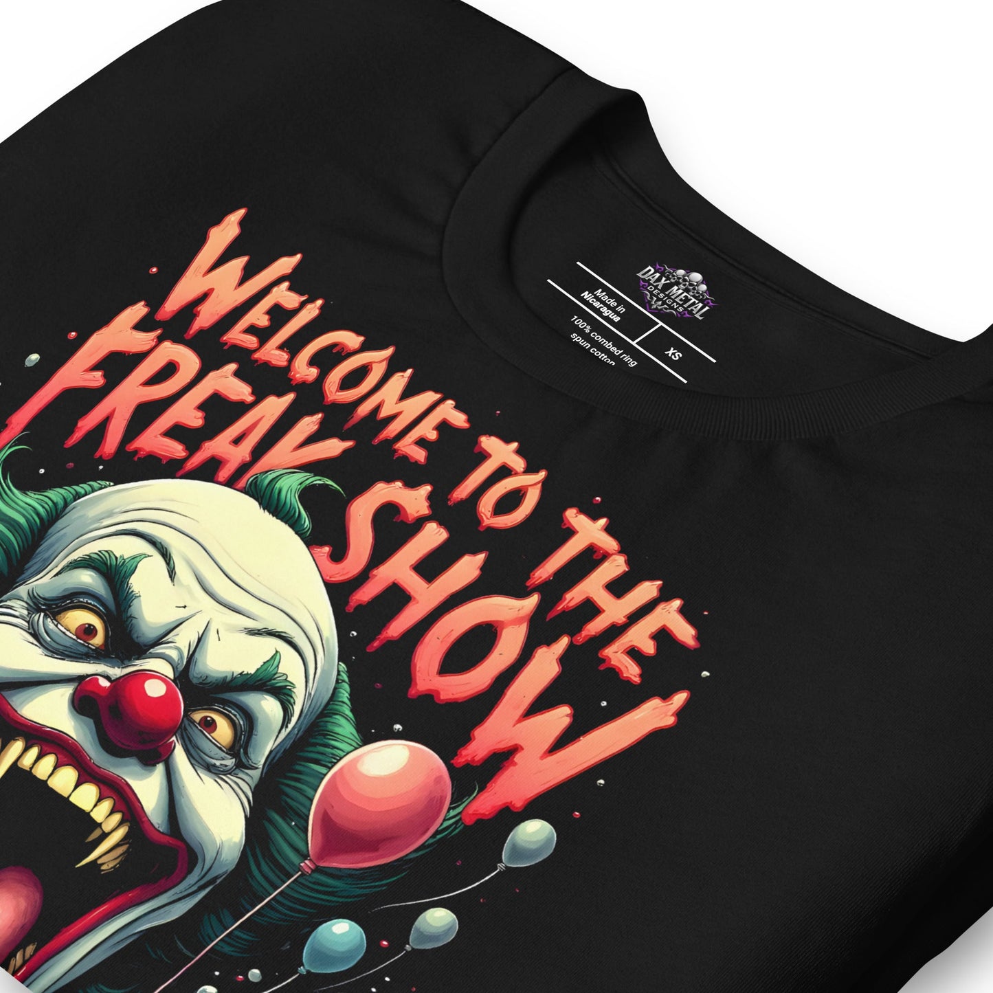 Welcome to the Freakshow -T-Shirt Heavy Metal T-Shirt Gitarren-T-Shirt von Dax Metal Designs – Bella+Canvas