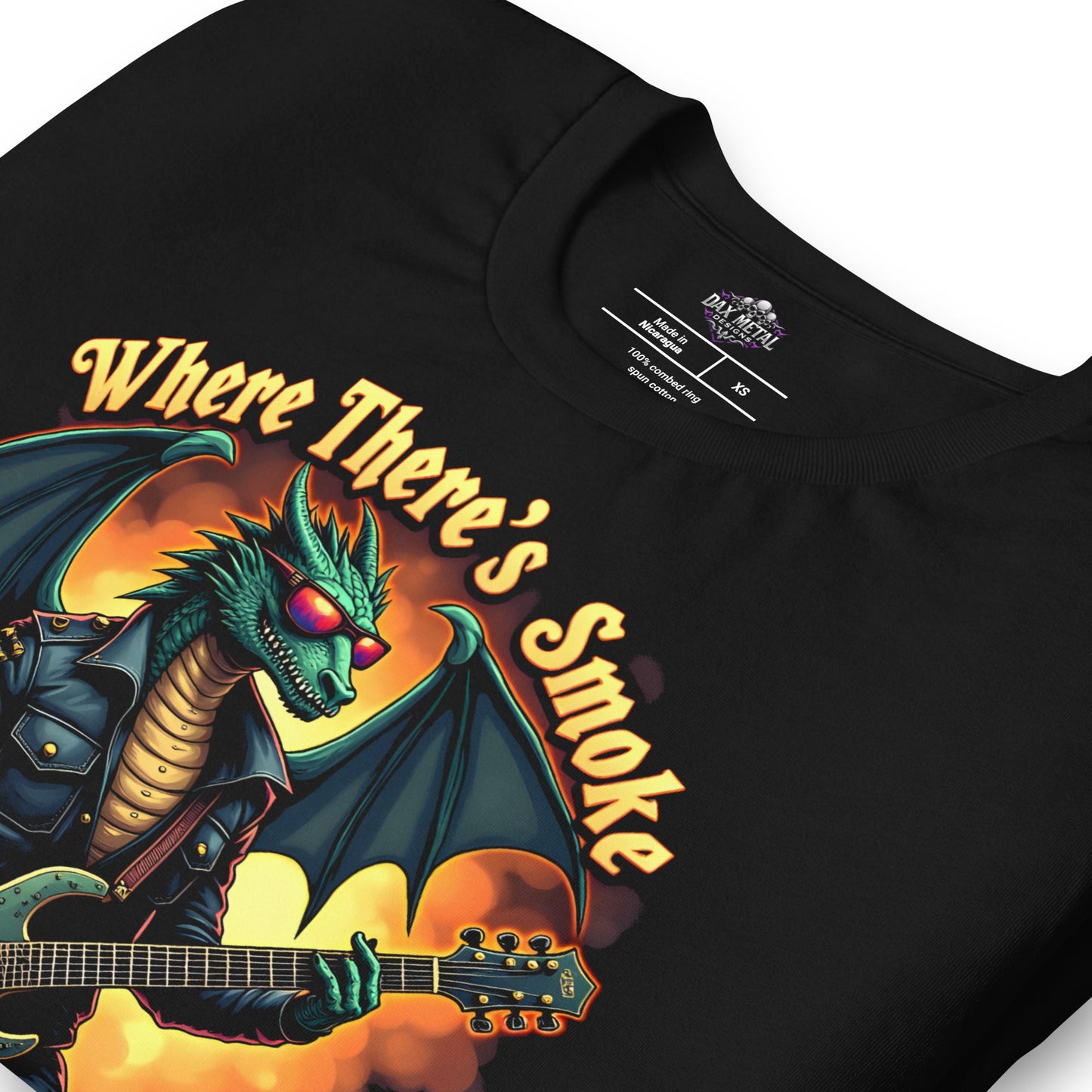 Where there's Smoke -T-Shirt Heavy Metal T-Shirt Dragon T-Shirt von Dax Metal Designs – Bella+Canvas