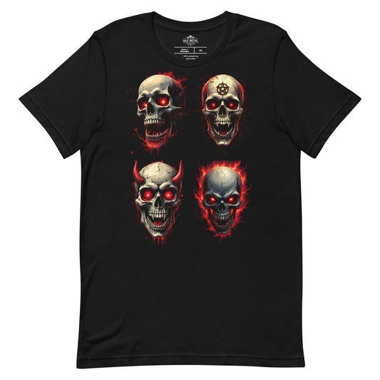 4 Skulls - T-Shirt - Dax Metal Designs