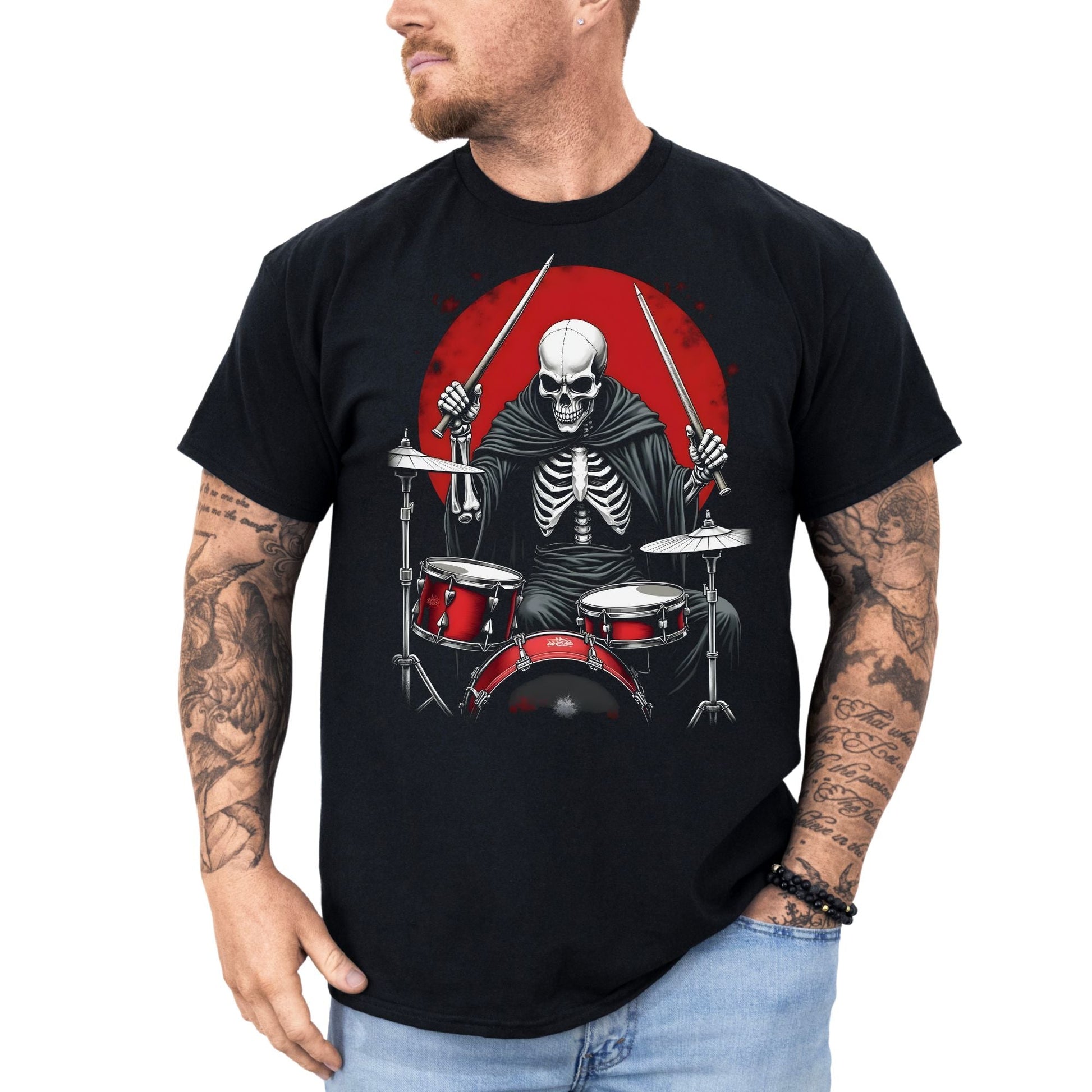 Drummer der Dunkelheit - T-Shirt - Dax Metal Designs