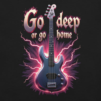 Go deep or go home -T-Shirt  Heavy Metal T-Shirt von Dax Metal Designs – Bella+Canvas